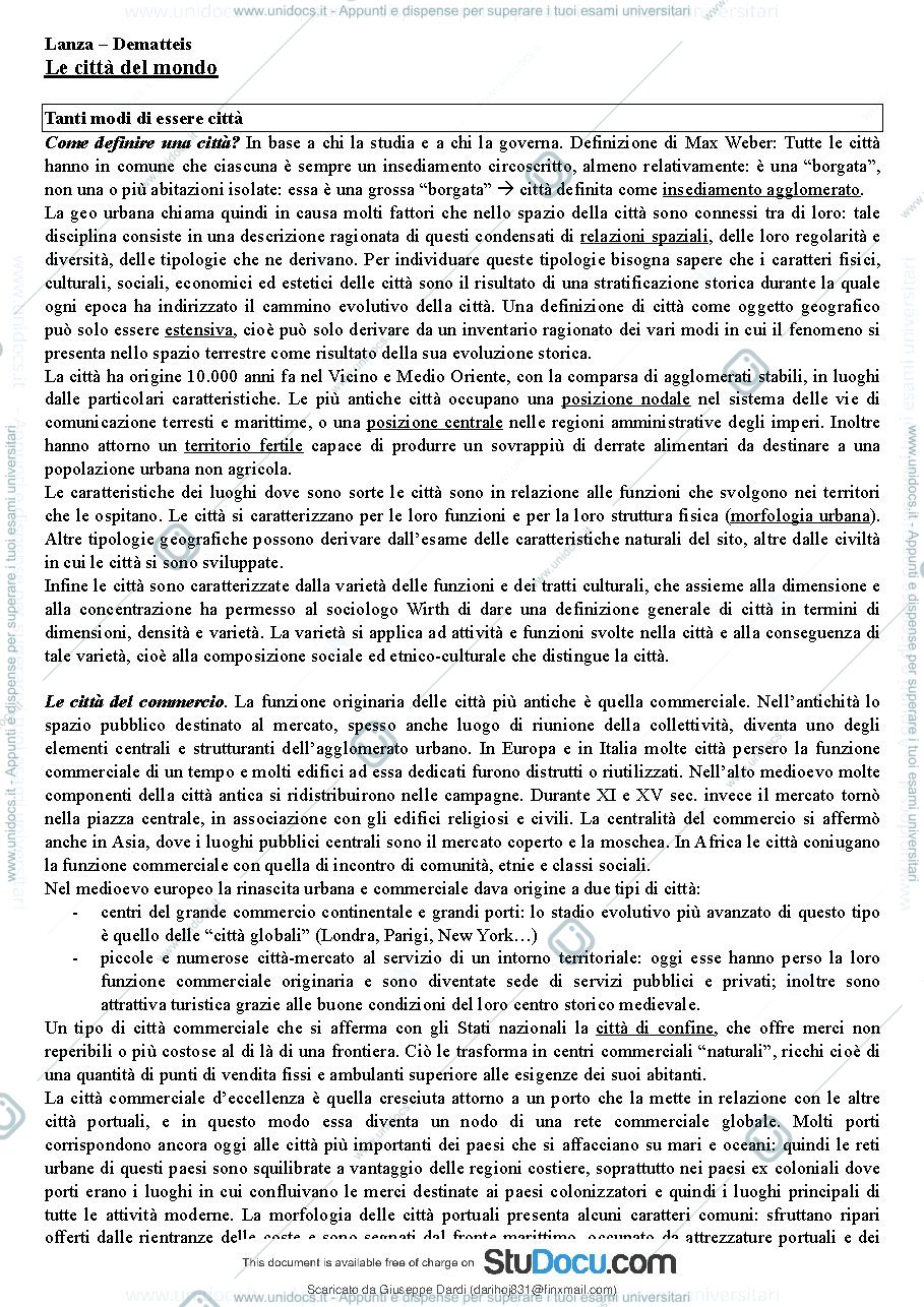 Anteprima pagina 2 — riassunto di geografia