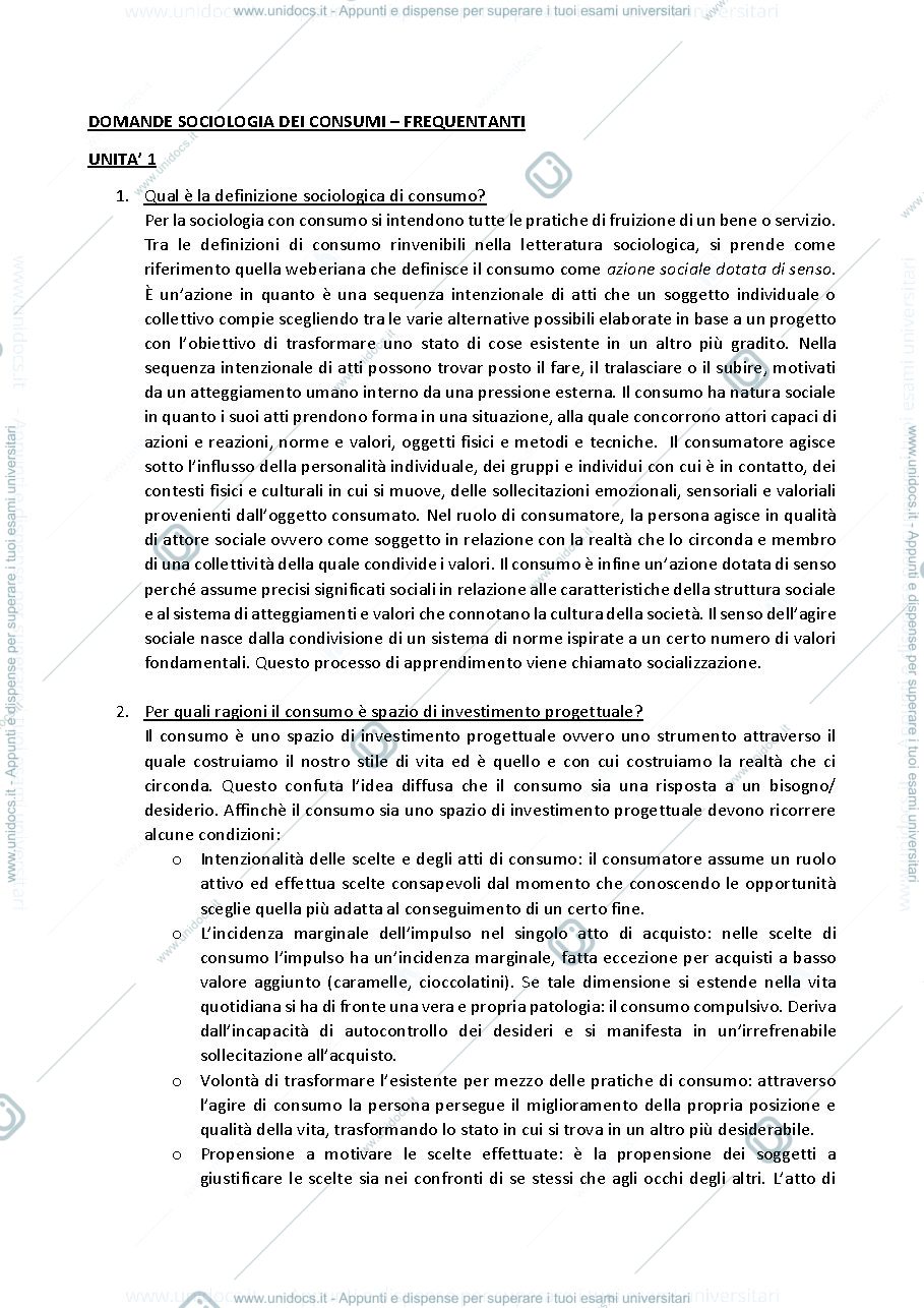 Anteprima pagina 1 — sociologia dei consumi