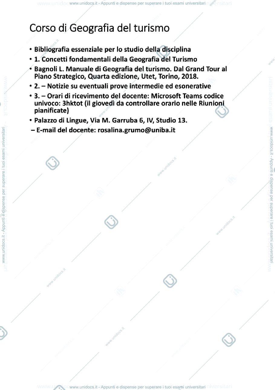 Anteprima pagina 1 — Geografia del turismo