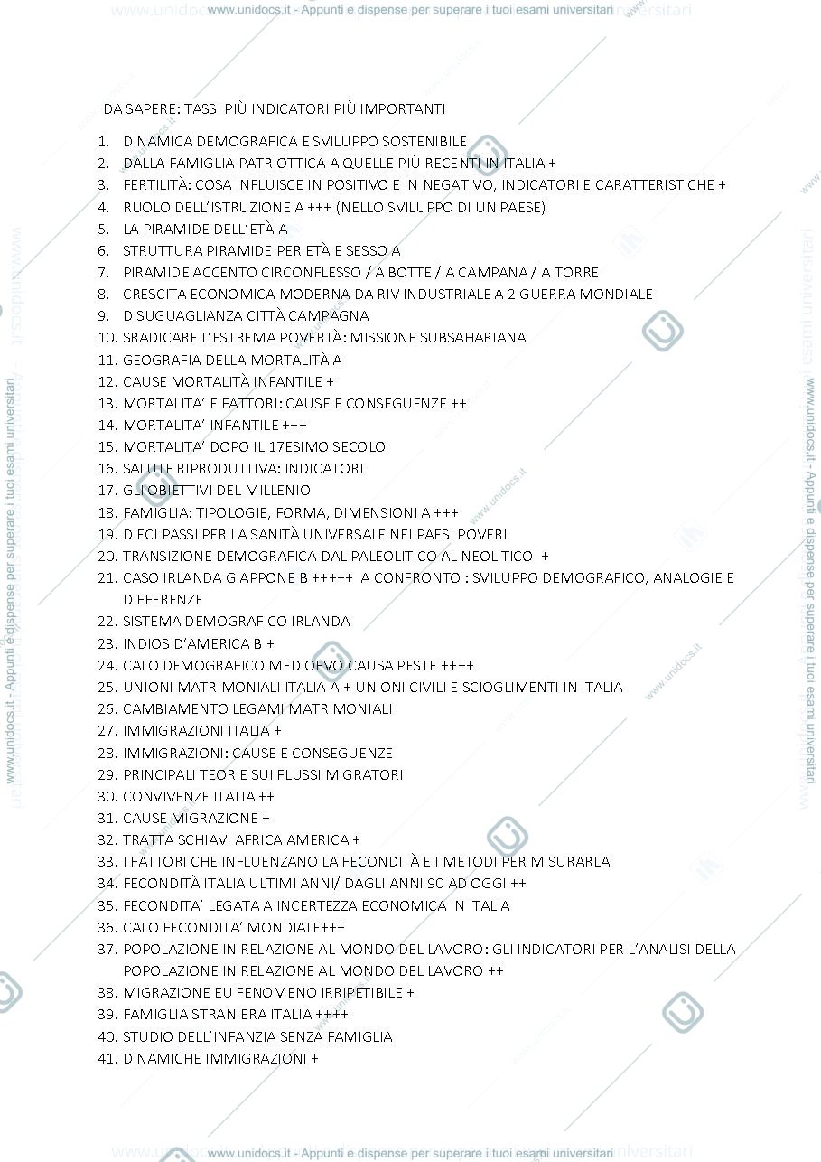 Anteprima pagina 1 — Domande geografia della popolazione