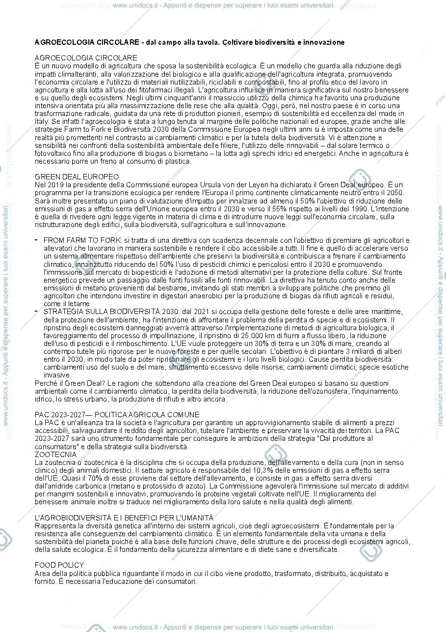 Anteprima pagina 1 — riassunto geografia dell'ambiente