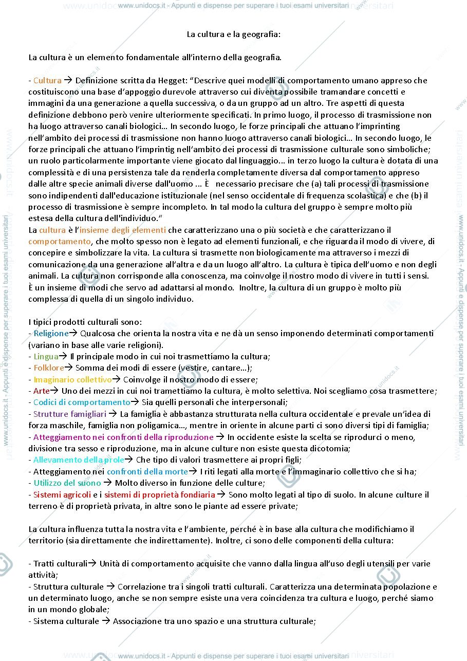 Anteprima pagina 1 — Lezione 2-3 del corso di didattica della geografia