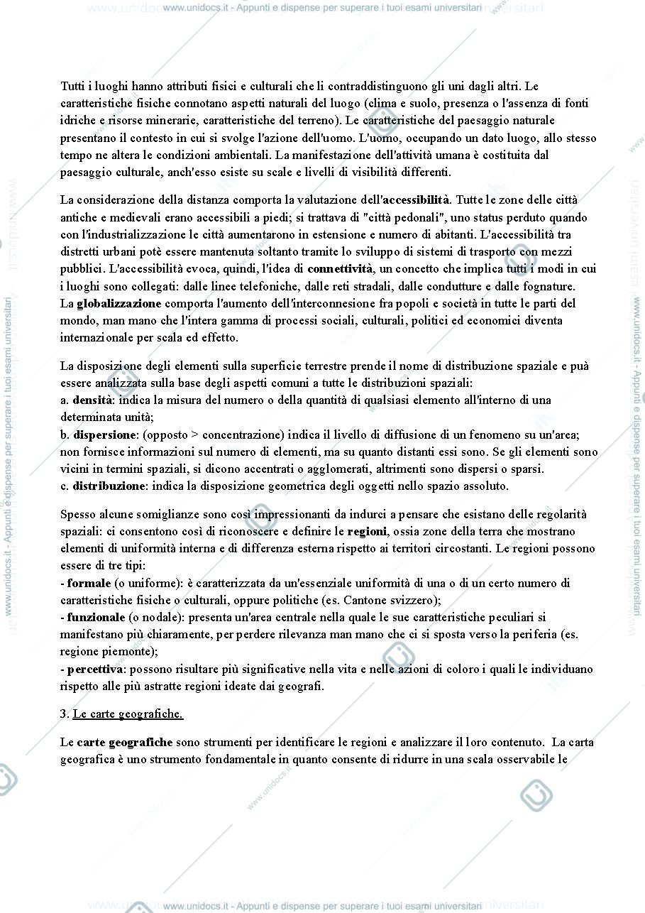 Anteprima pagina 2 — Riassunto completo del libro: "Geografia Umana"