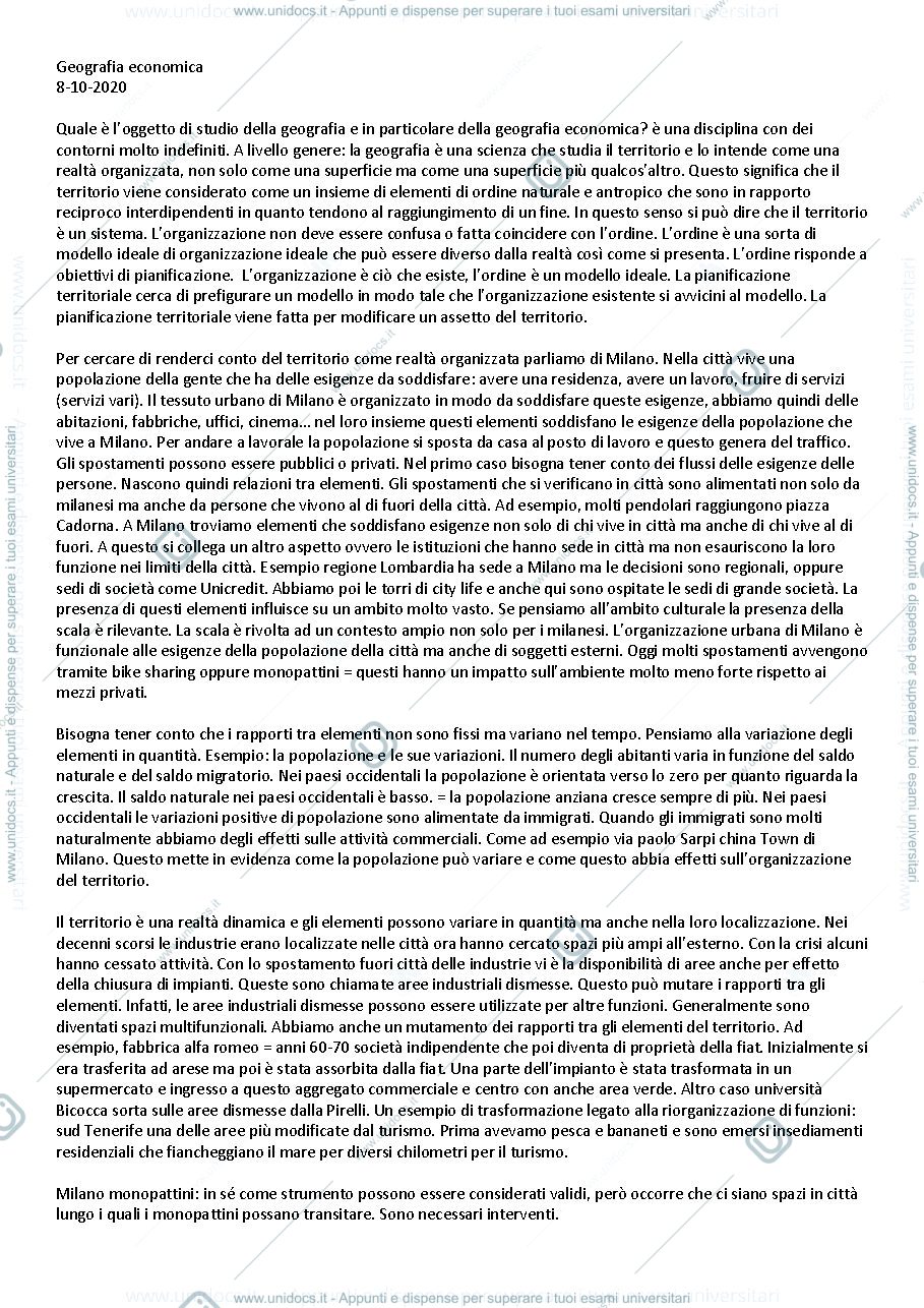 Anteprima pagina 1 — Geografia economica 