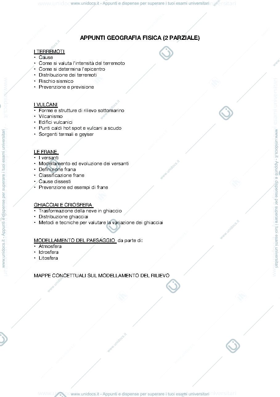 Anteprima pagina 2 — APPUNTI GEOGRAFIA FISICA  