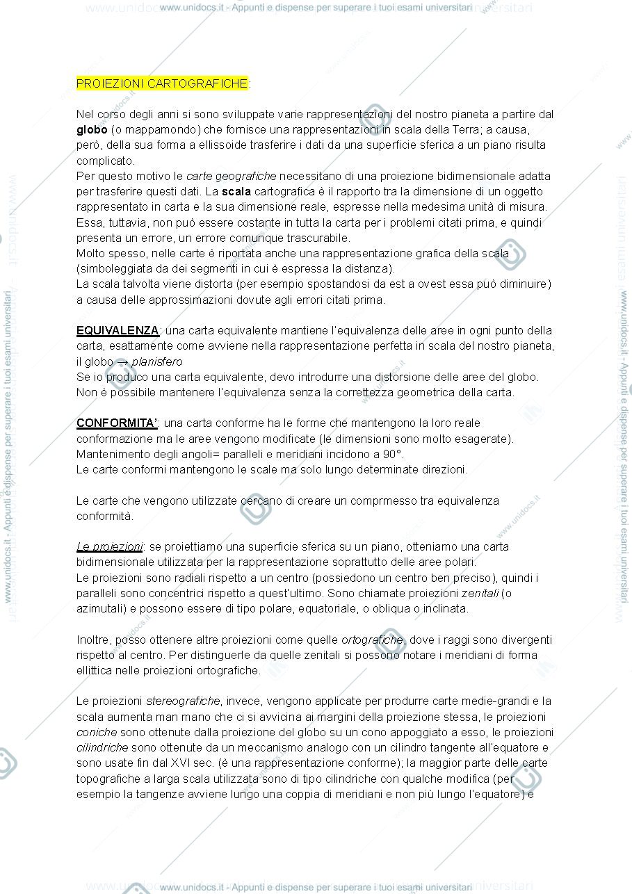 Anteprima pagina 2 — Il pianeta Terra e le proiezioni cartografiche
