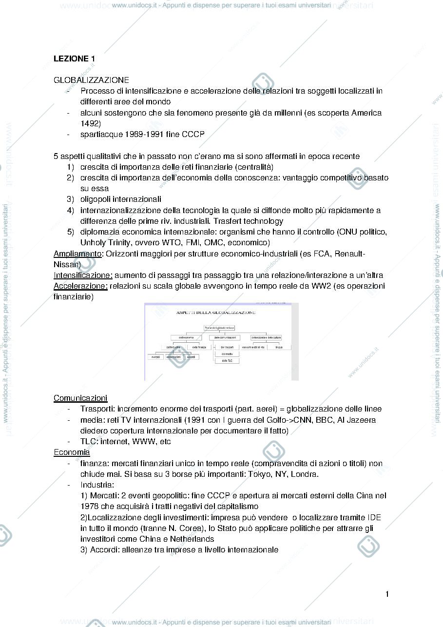 Anteprima pagina 1 — Geografia politica ed economica 