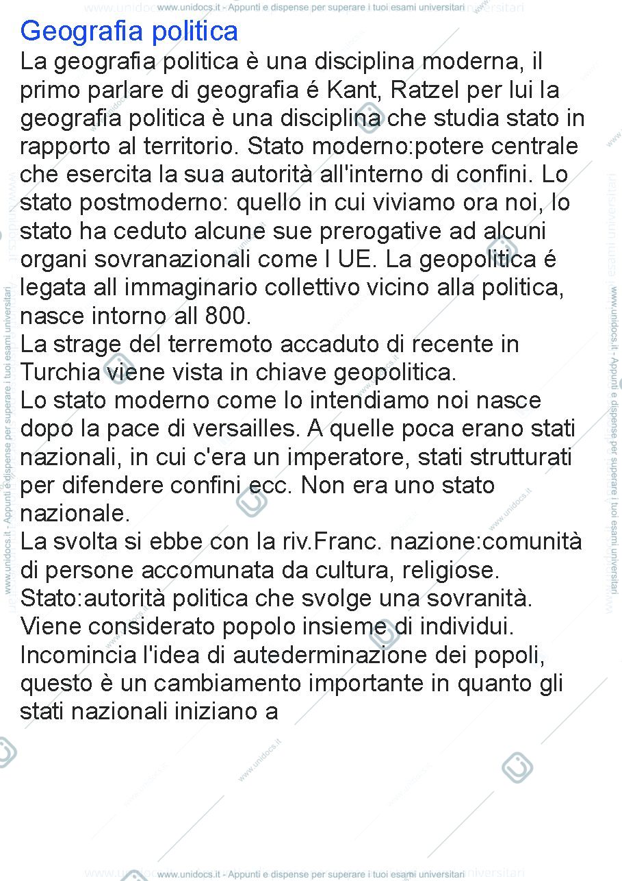 Anteprima pagina 1 — Geografia politica ed economica 