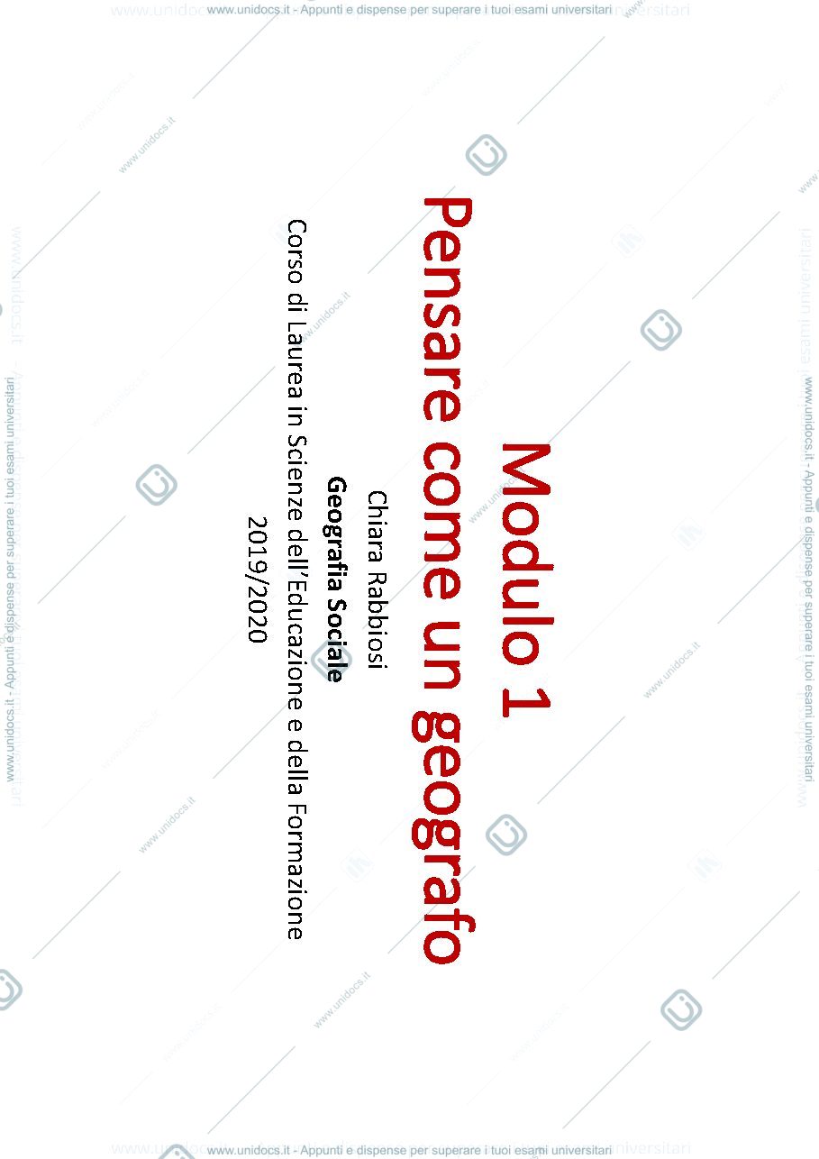 Anteprima pagina 1 — Pensare come un geografo