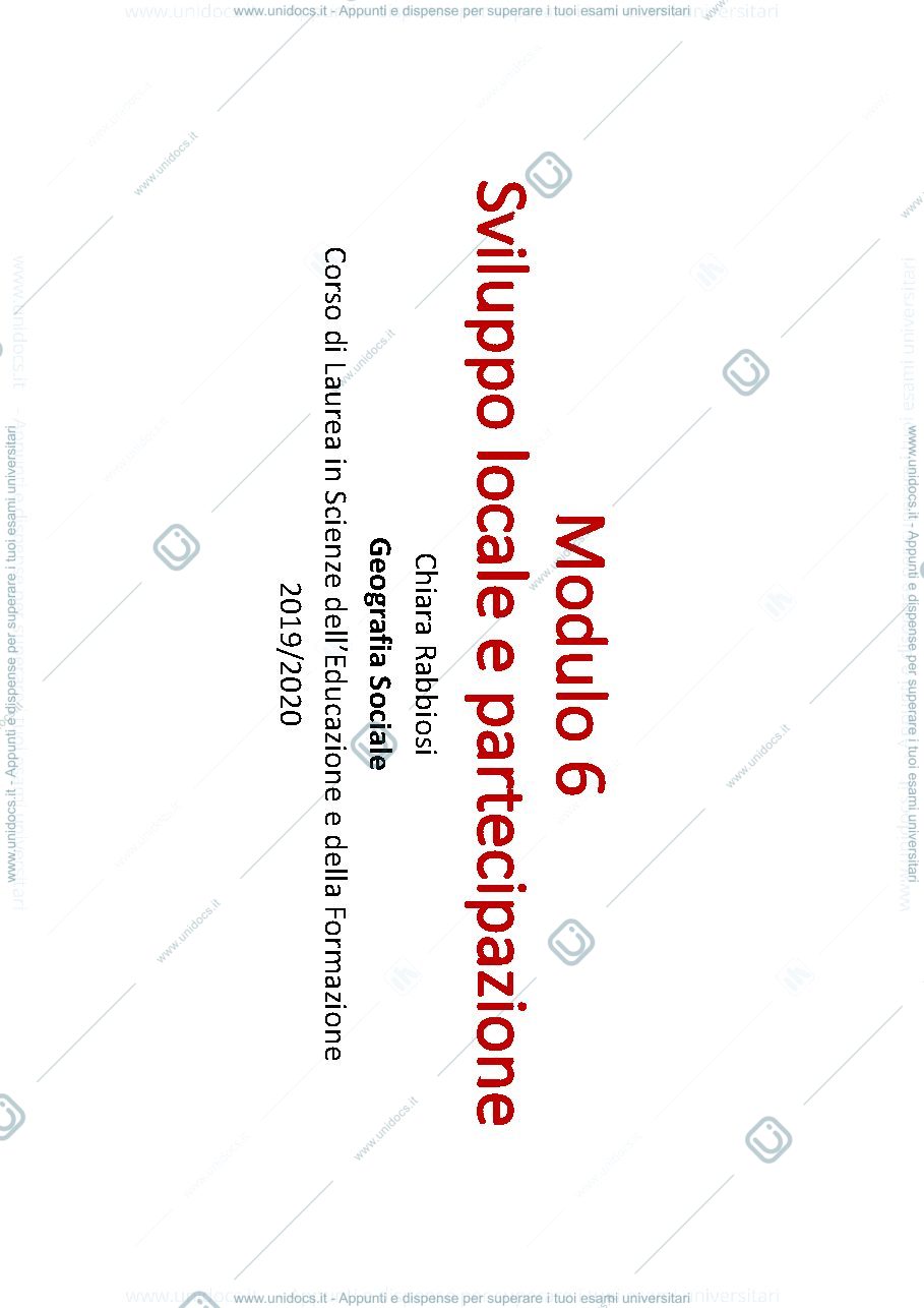 Anteprima pagina 1 — sviluppo locale e partecipazione