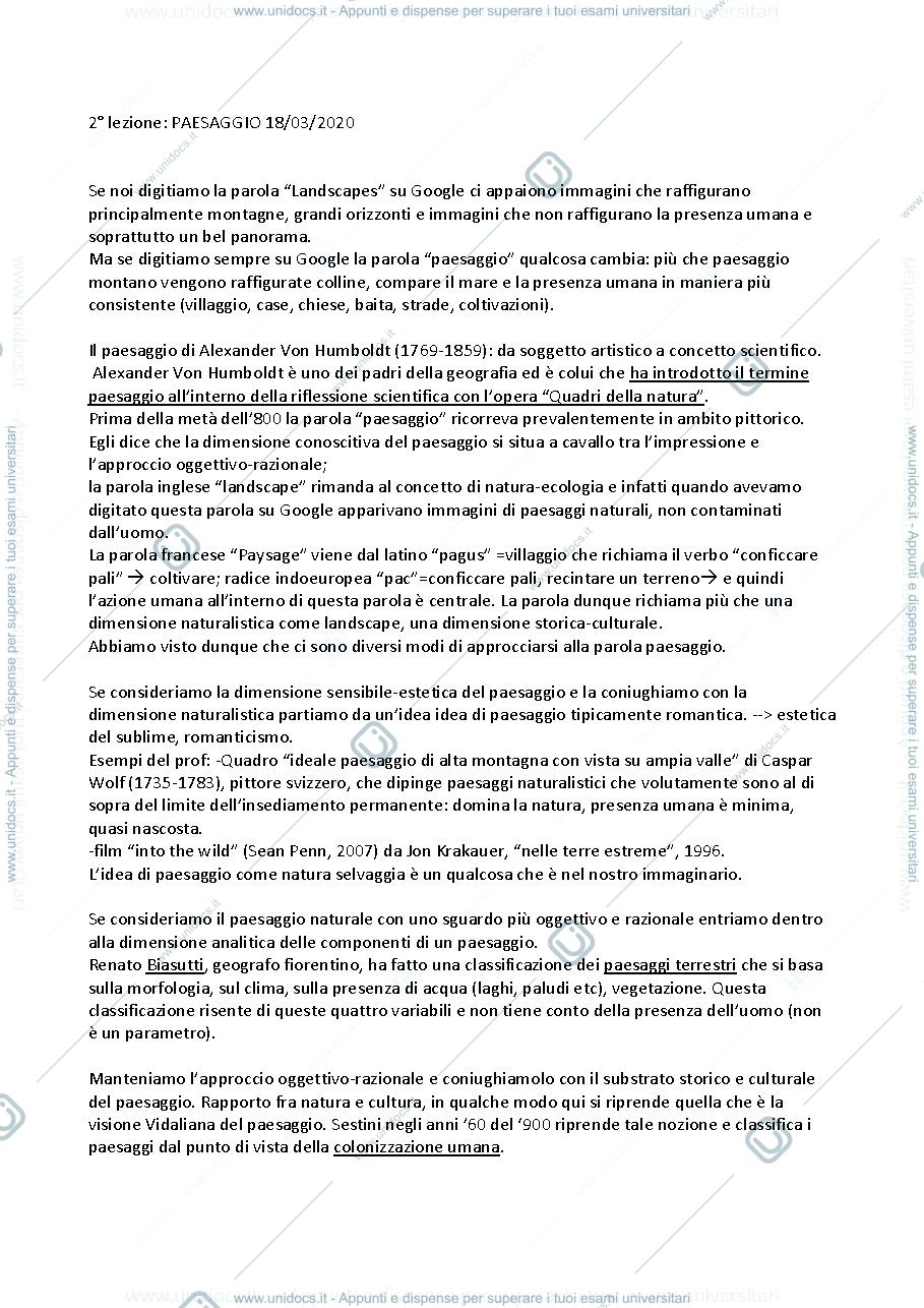 Anteprima pagina 1 — Concetto di Paesaggio