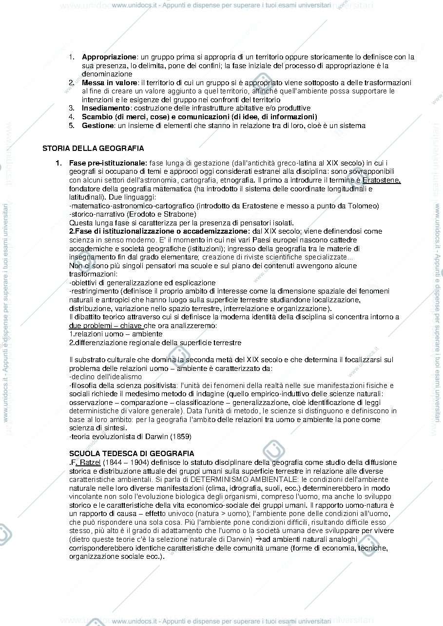 Anteprima pagina 2 — Riassunto dispense geografia - haggett