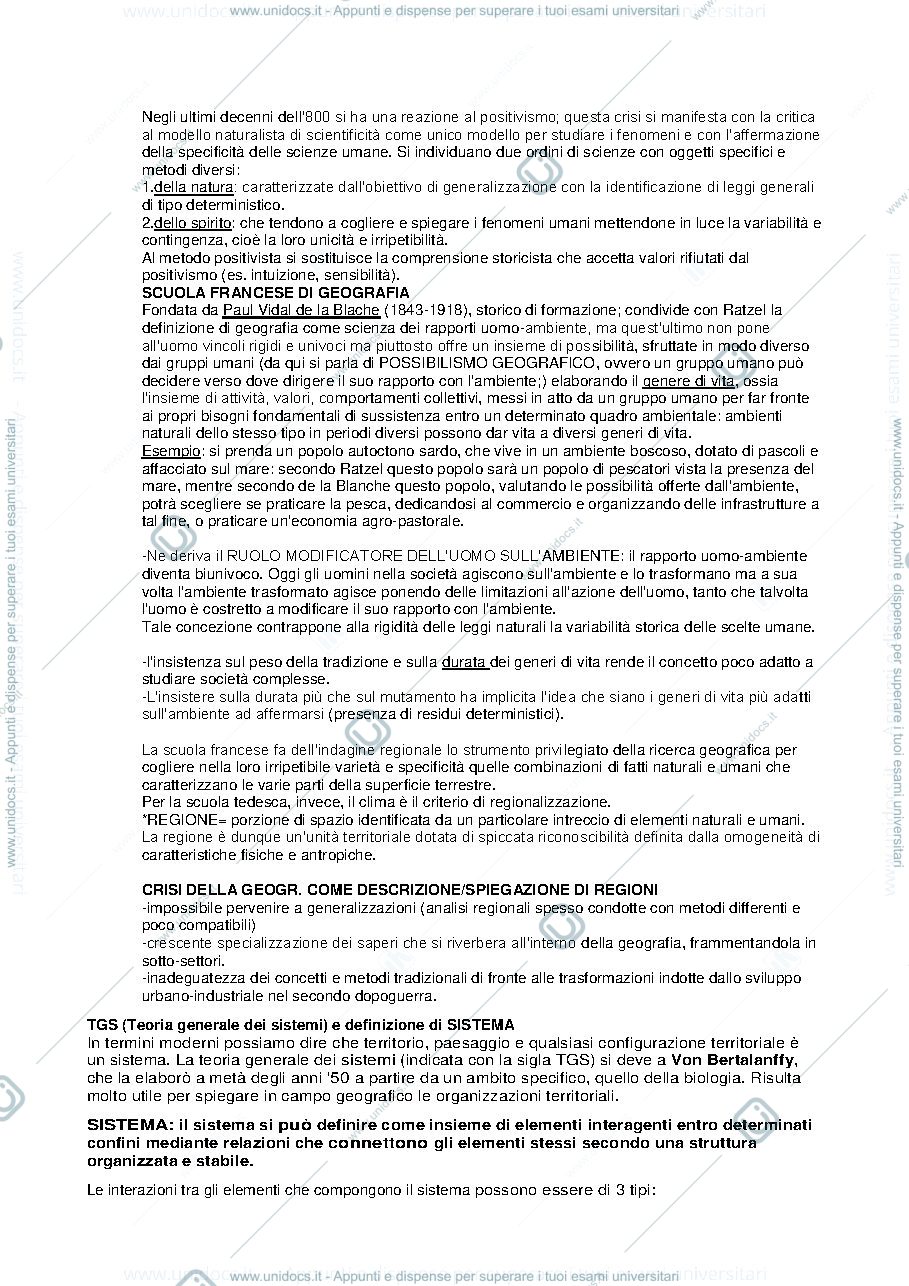 Anteprima pagina 3 — Riassunto dispense geografia - haggett