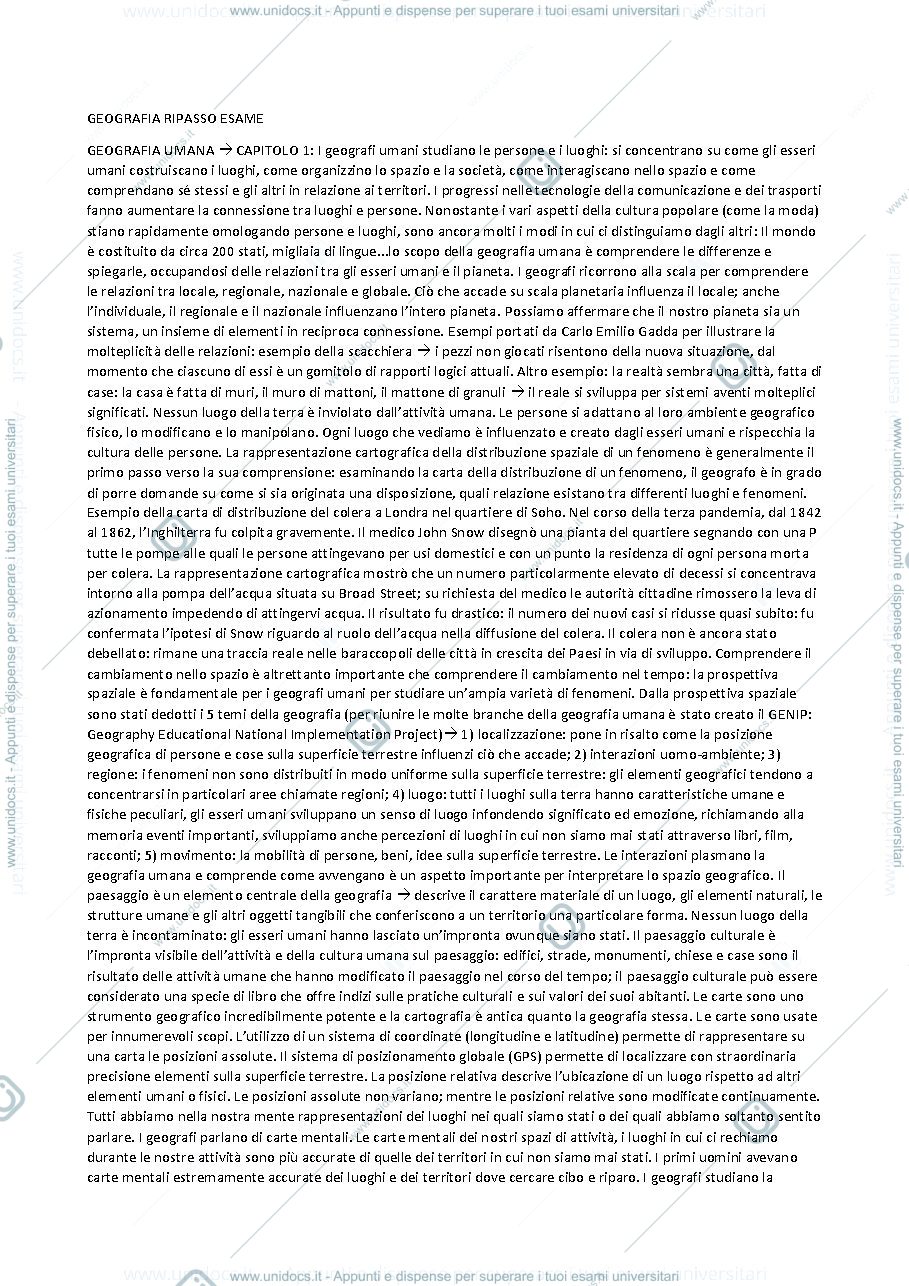 Anteprima pagina 1 — Ripasso di Geografia Umana