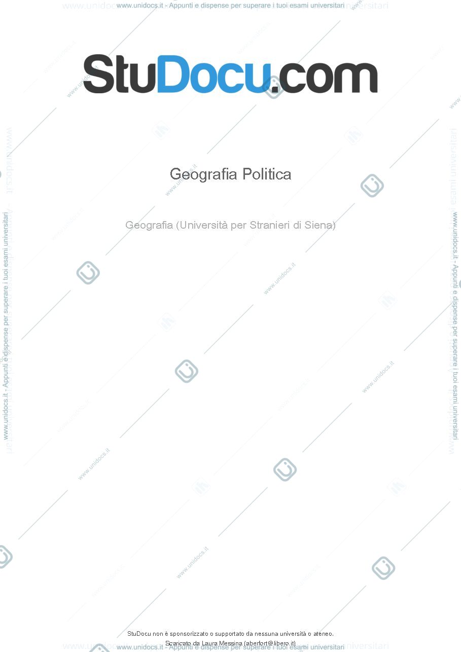 Anteprima pagina 1 — Appunti geografia