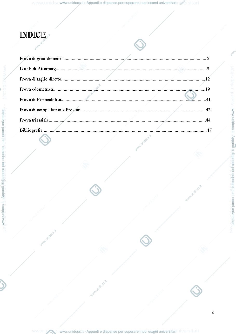 Anteprima pagina 1 — relazioni prove di laboratorio terreni