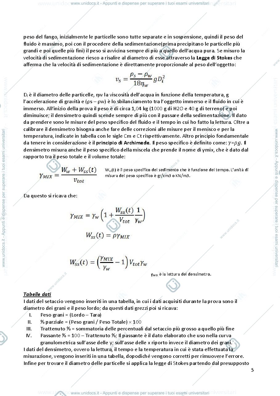 Anteprima pagina 4 — relazioni prove di laboratorio terreni