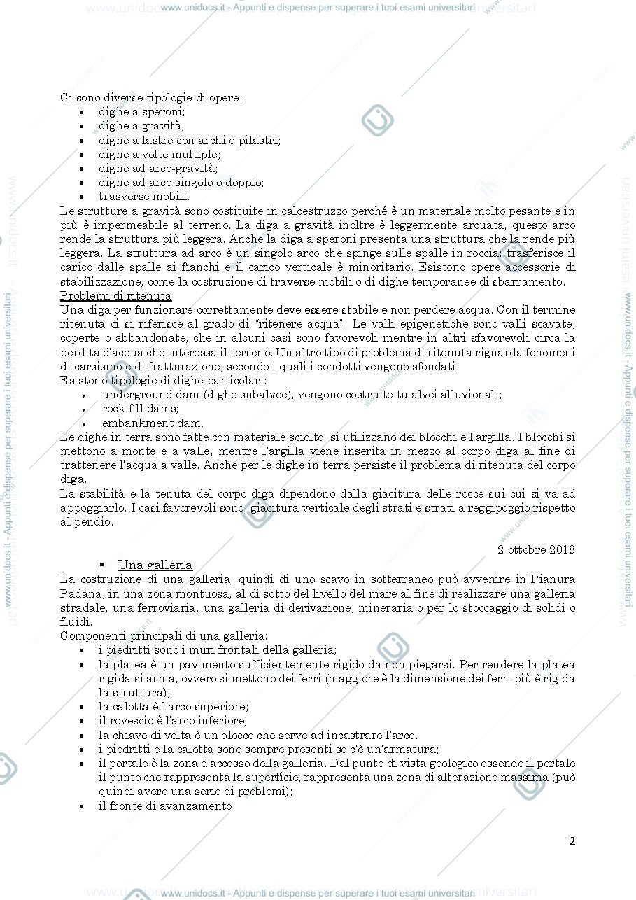 Anteprima pagina 2 — Geologia Applicata appunti 2019