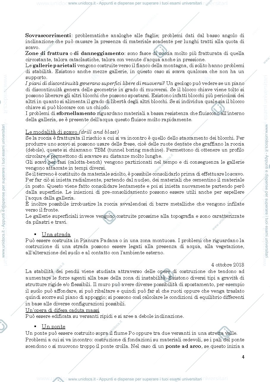 Anteprima pagina 4 — Geologia Applicata appunti 2019