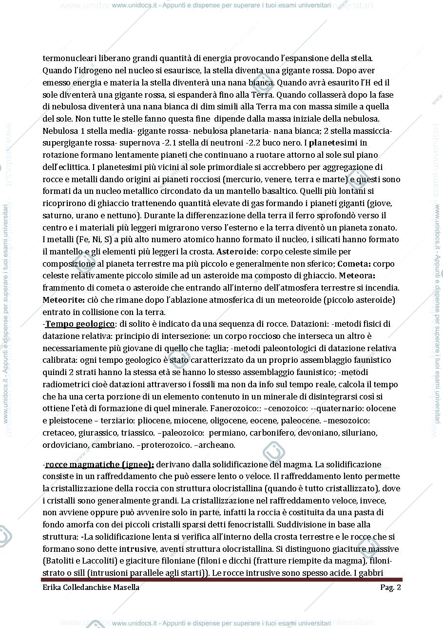 Anteprima pagina 2 — geologia con elementi di sedimentologia