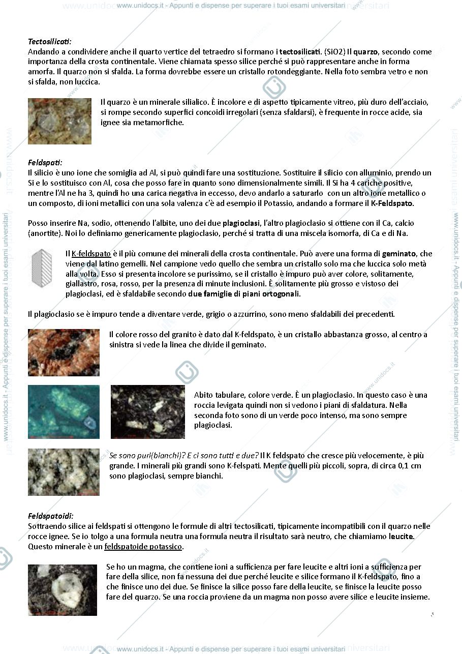 Anteprima pagina 3 — Appunti geologia rocce 