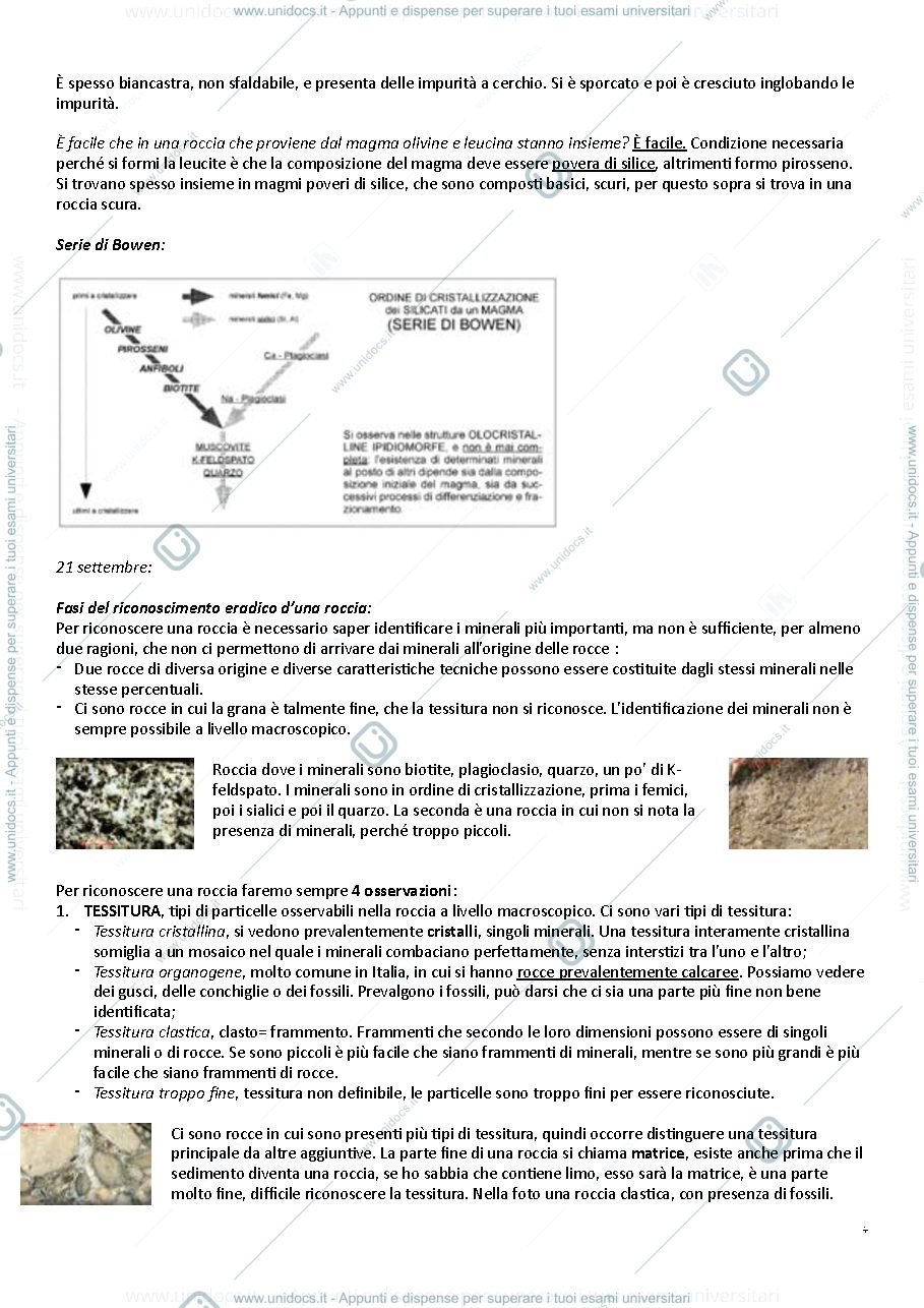 Anteprima pagina 4 — Appunti geologia rocce 