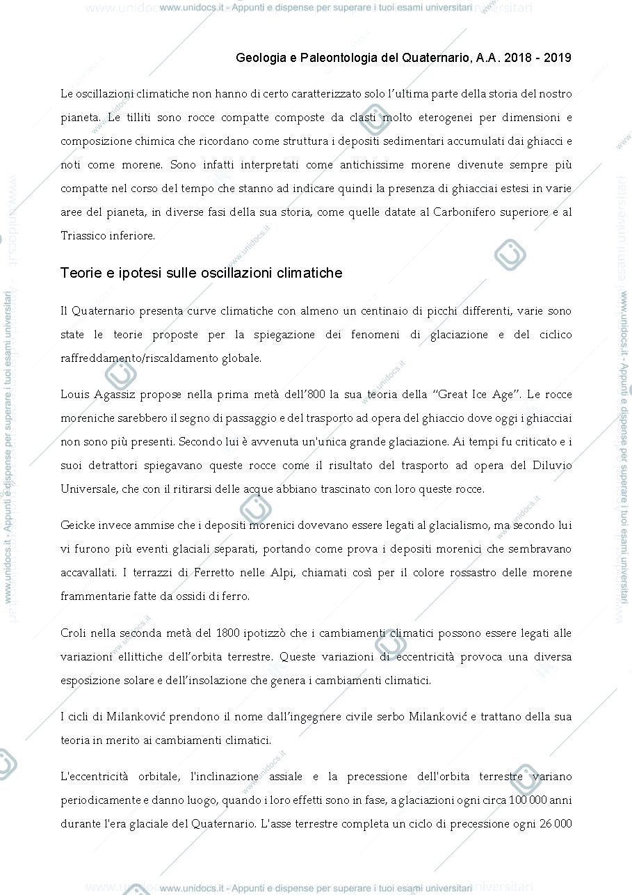 Anteprima pagina 3 — Geologia e Paleontologia del Quaternario 