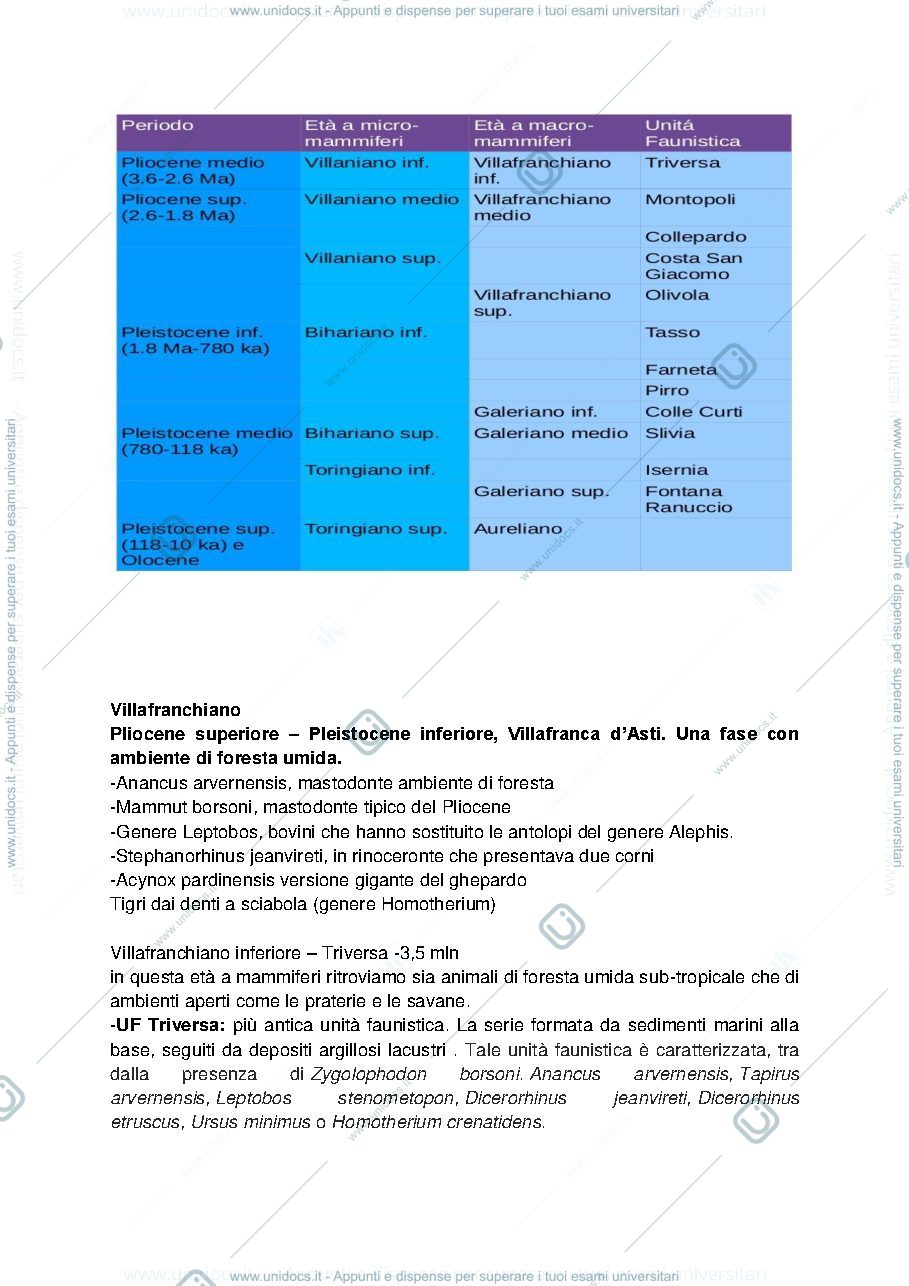 Anteprima pagina 2 — Biocronologia a mammiferi