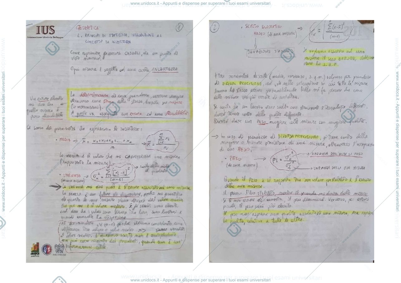 Anteprima pagina 4 — Appunti di Geomatica A.A. 2021/2022