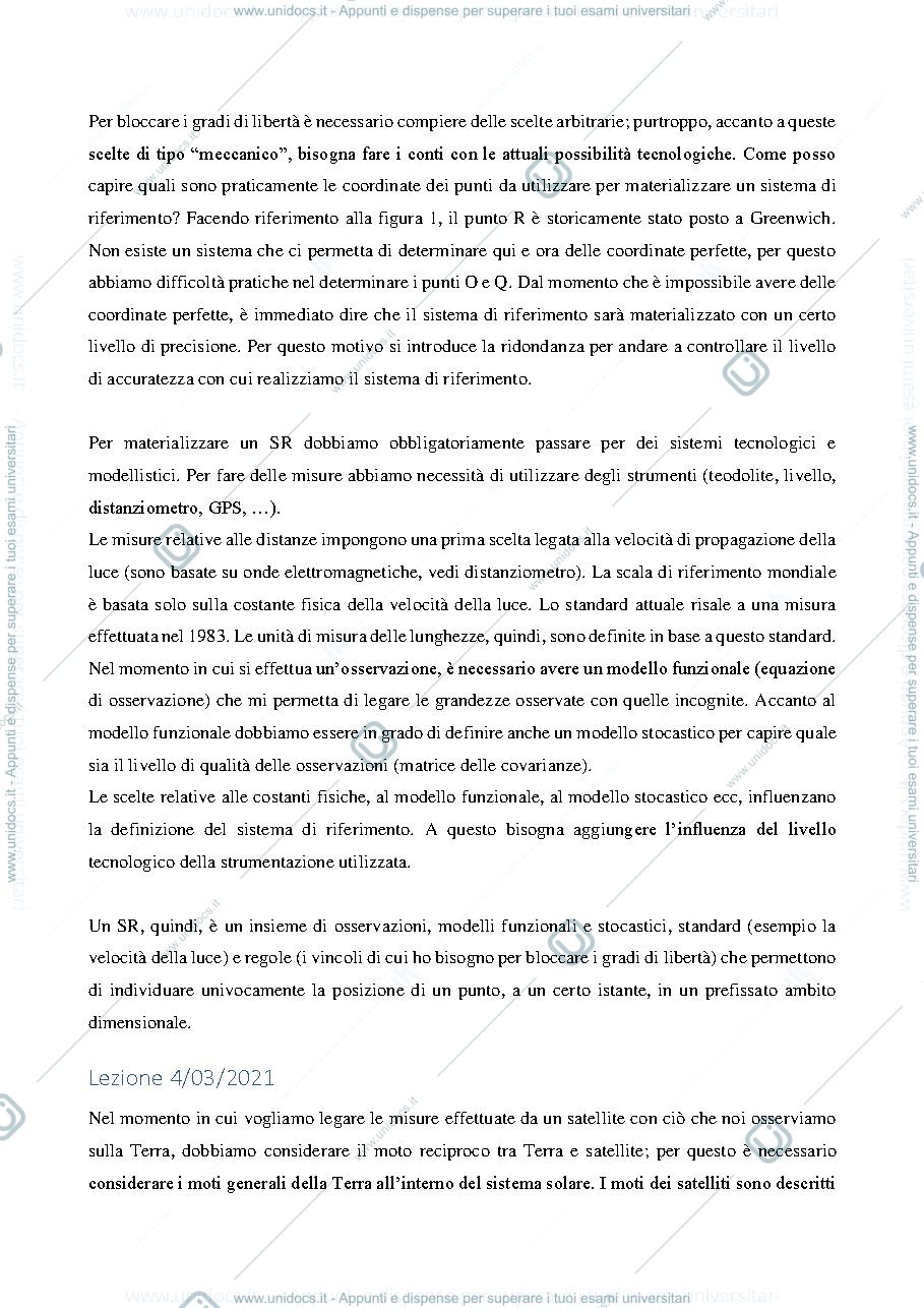 Anteprima pagina 3 — Appunti delle lezioni di Geomatica