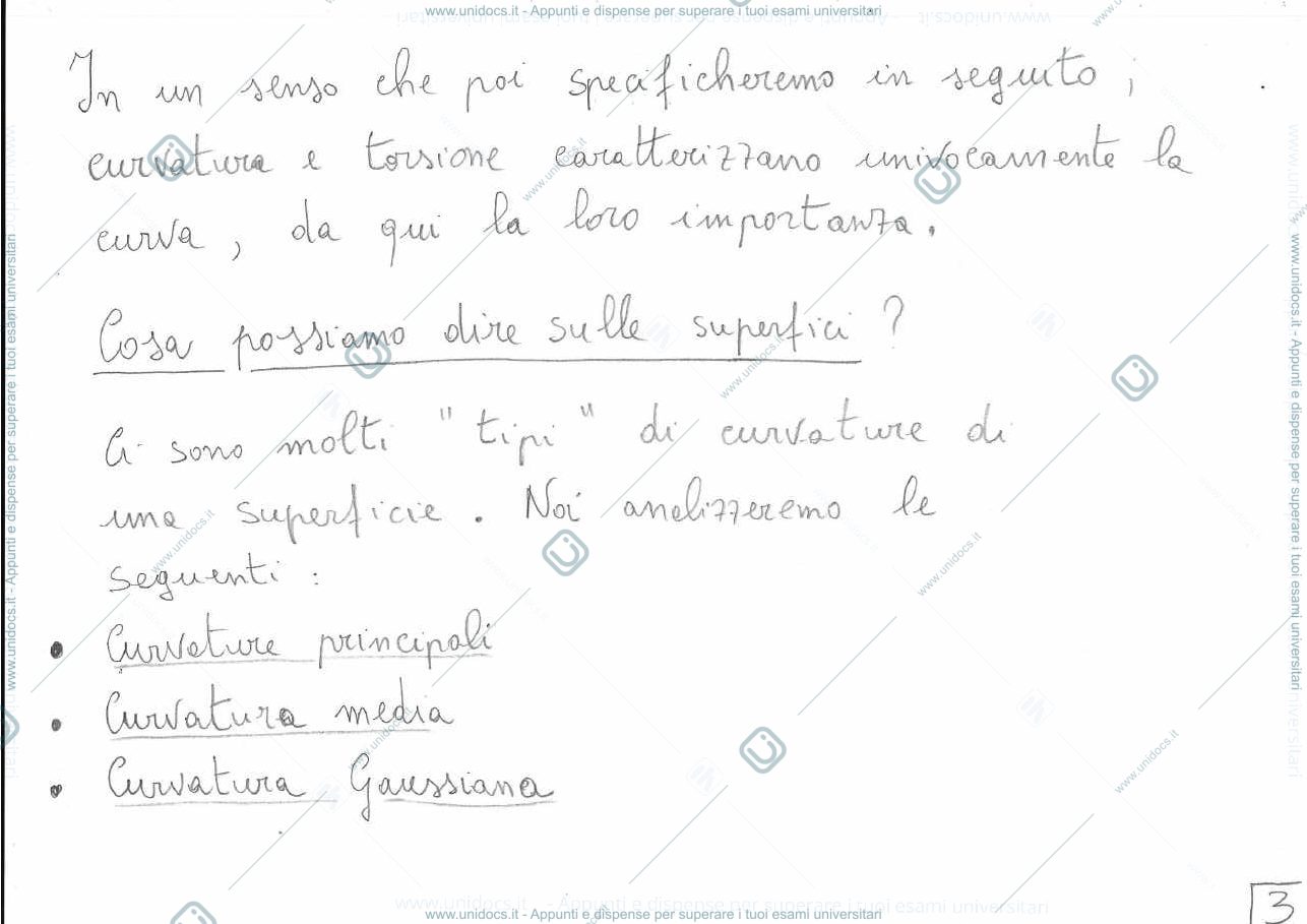 Anteprima pagina 3 — Appunti Geometria Differenziale 1
