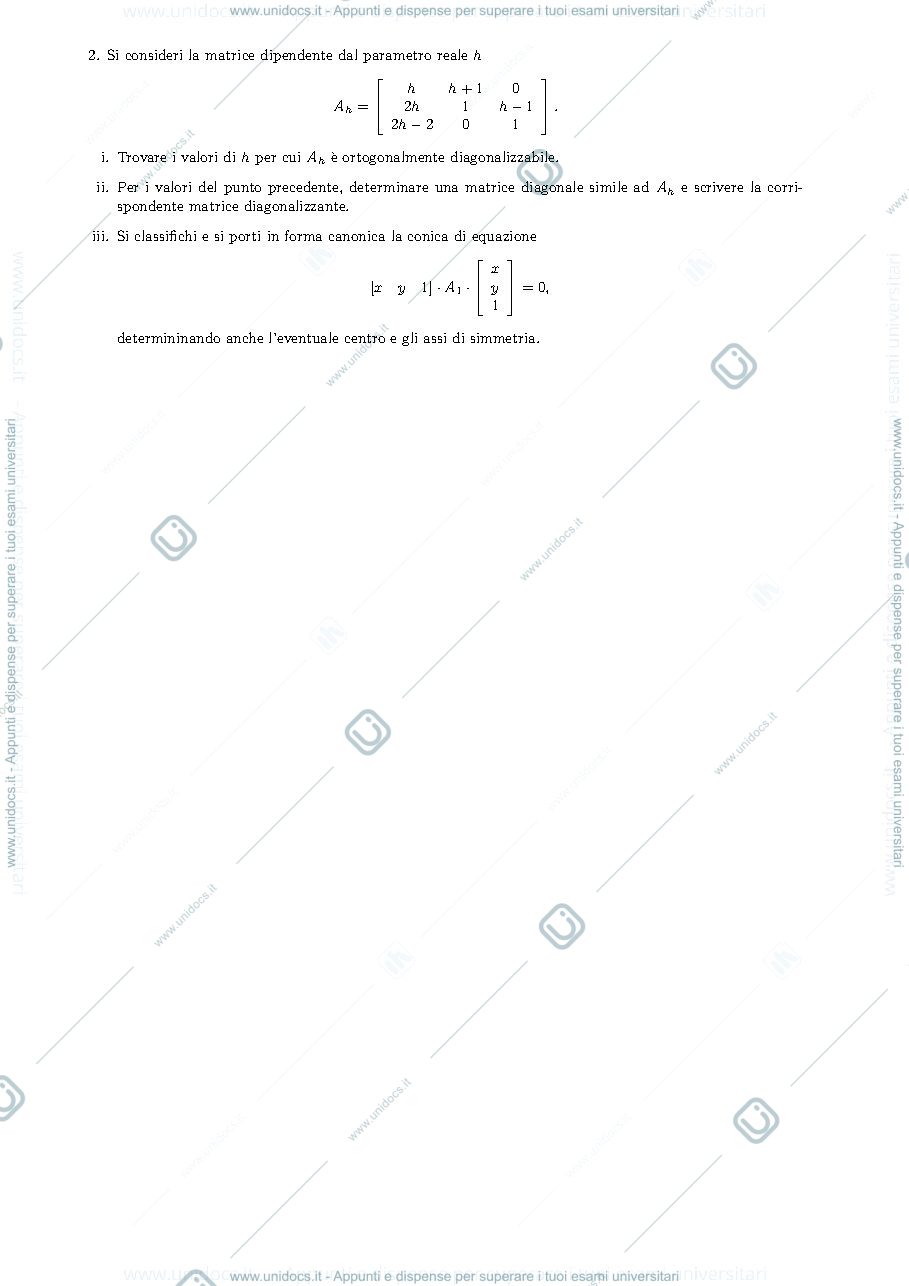 Anteprima pagina 2 — Testo e soluzione del compito del 7 luglio 2016 esame prof: Alessandra Cherubini