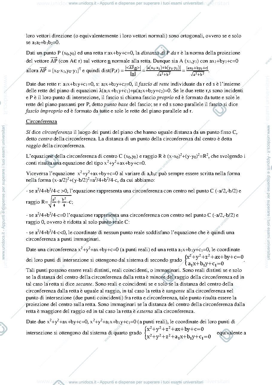 Anteprima pagina 2 — Nozioni base su geometria analitica del piano della prof: Alessandra Cherubini