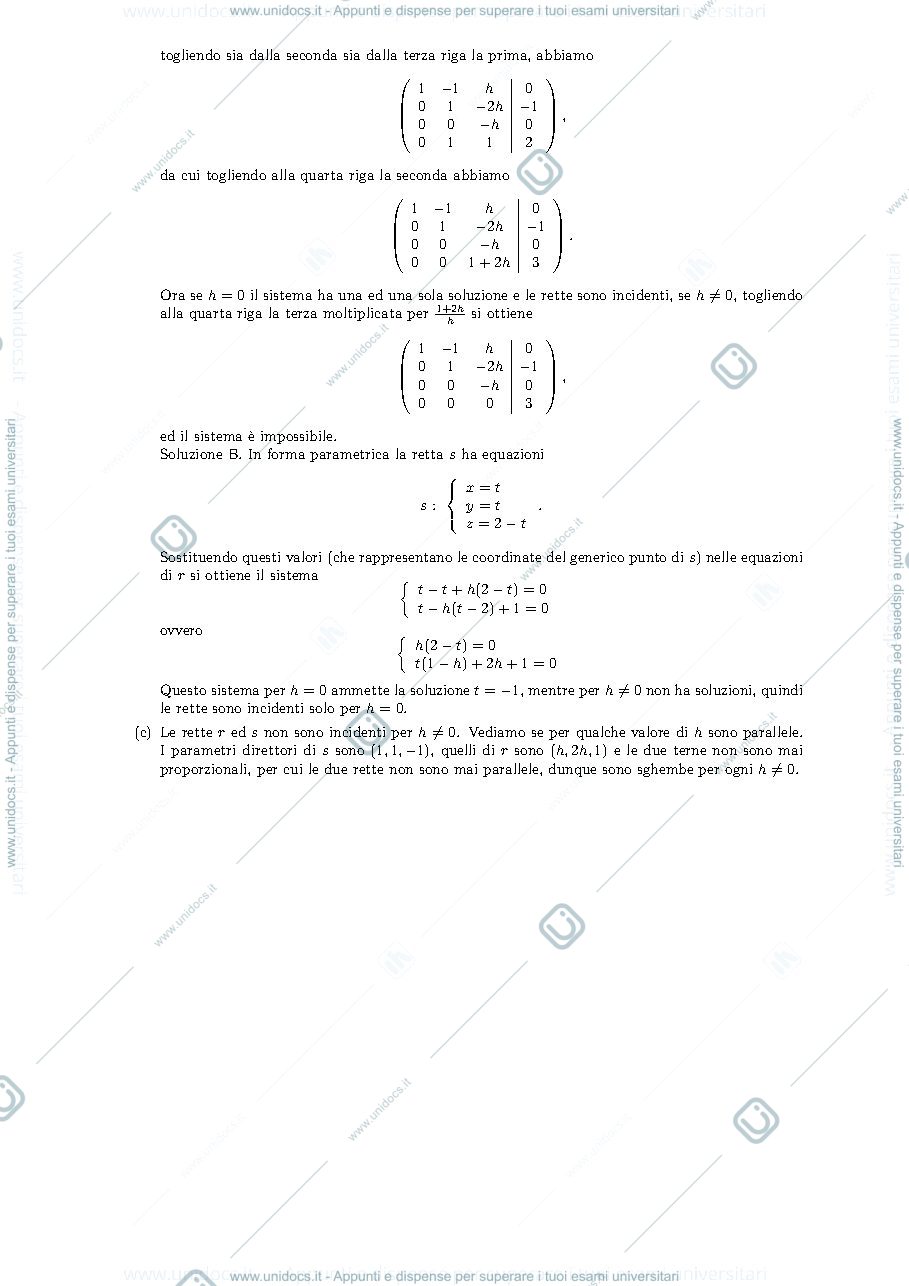 Anteprima pagina 2 — Testo e soluzione del compito del 7 febbraio 2017 esame prof: Alessandra Cherubini