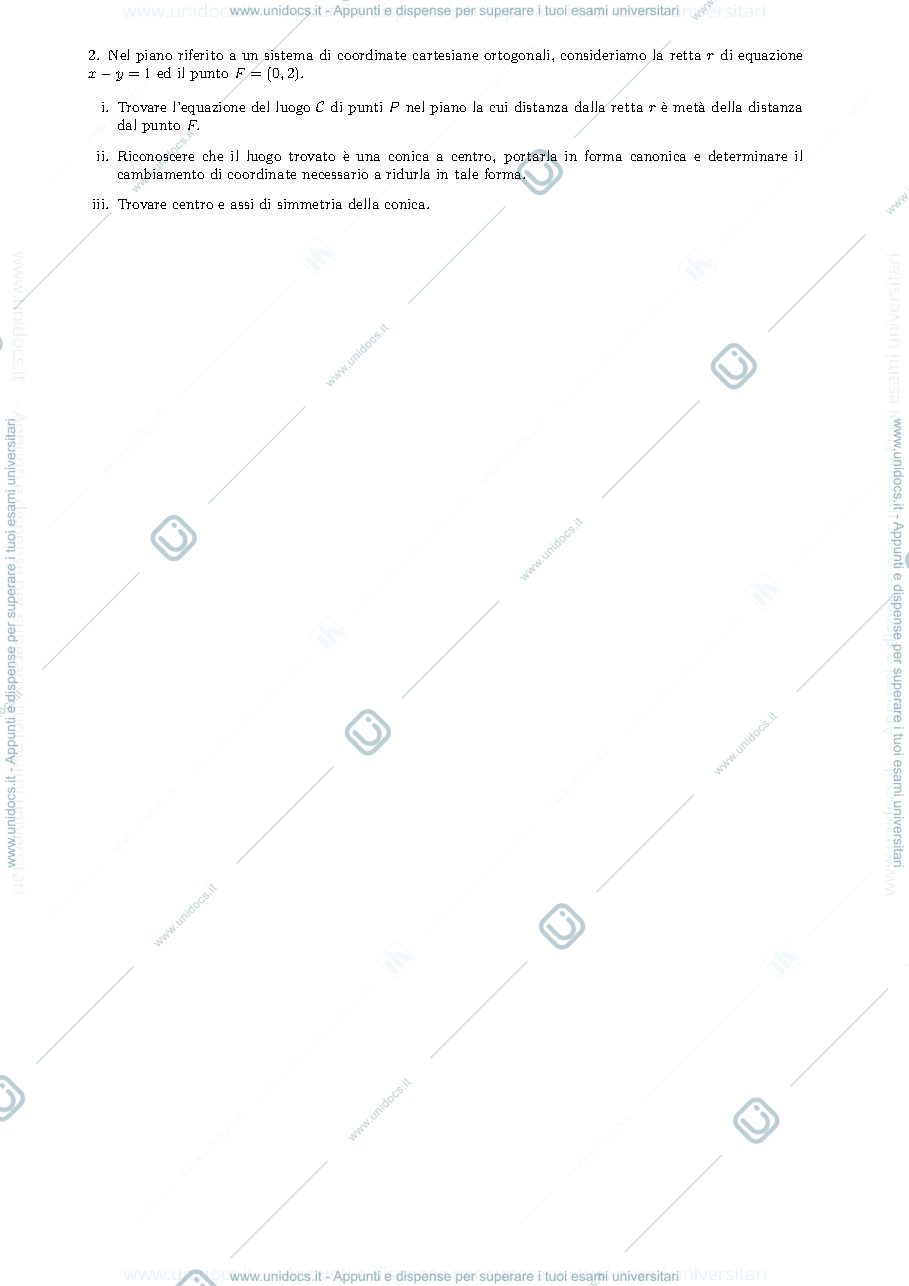 Anteprima pagina 2 — Testo e soluzione II prova in itinere 2016 (con esercizio integrativo) esame prof: Alessandra Cherubini