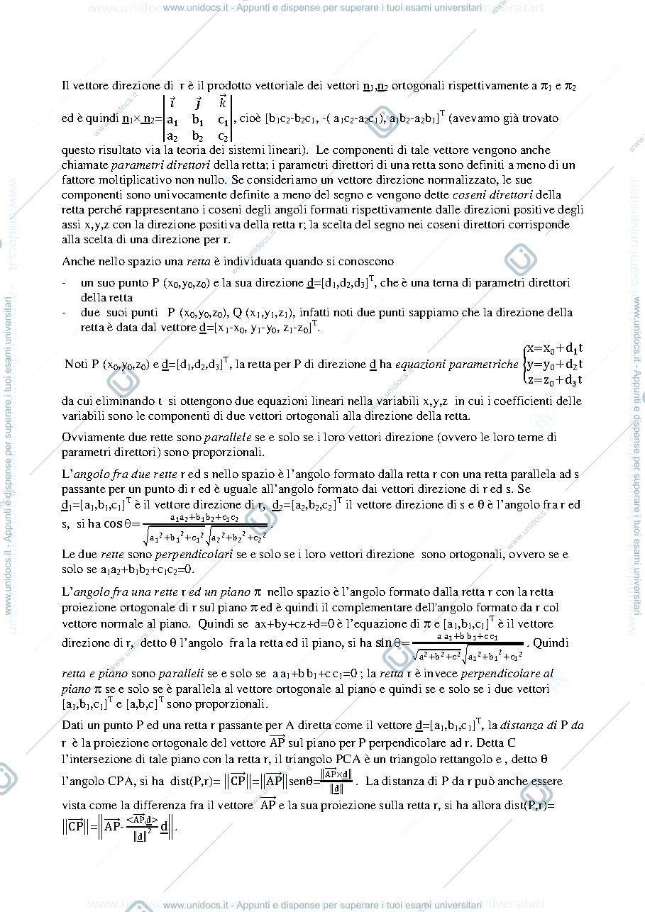 Anteprima pagina 3 — Nozioni base di geometria analitica dello spazio. della prof: Alessandra Cherubini