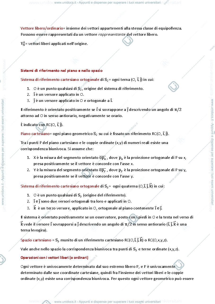 Anteprima pagina 2 — vettori geometrici