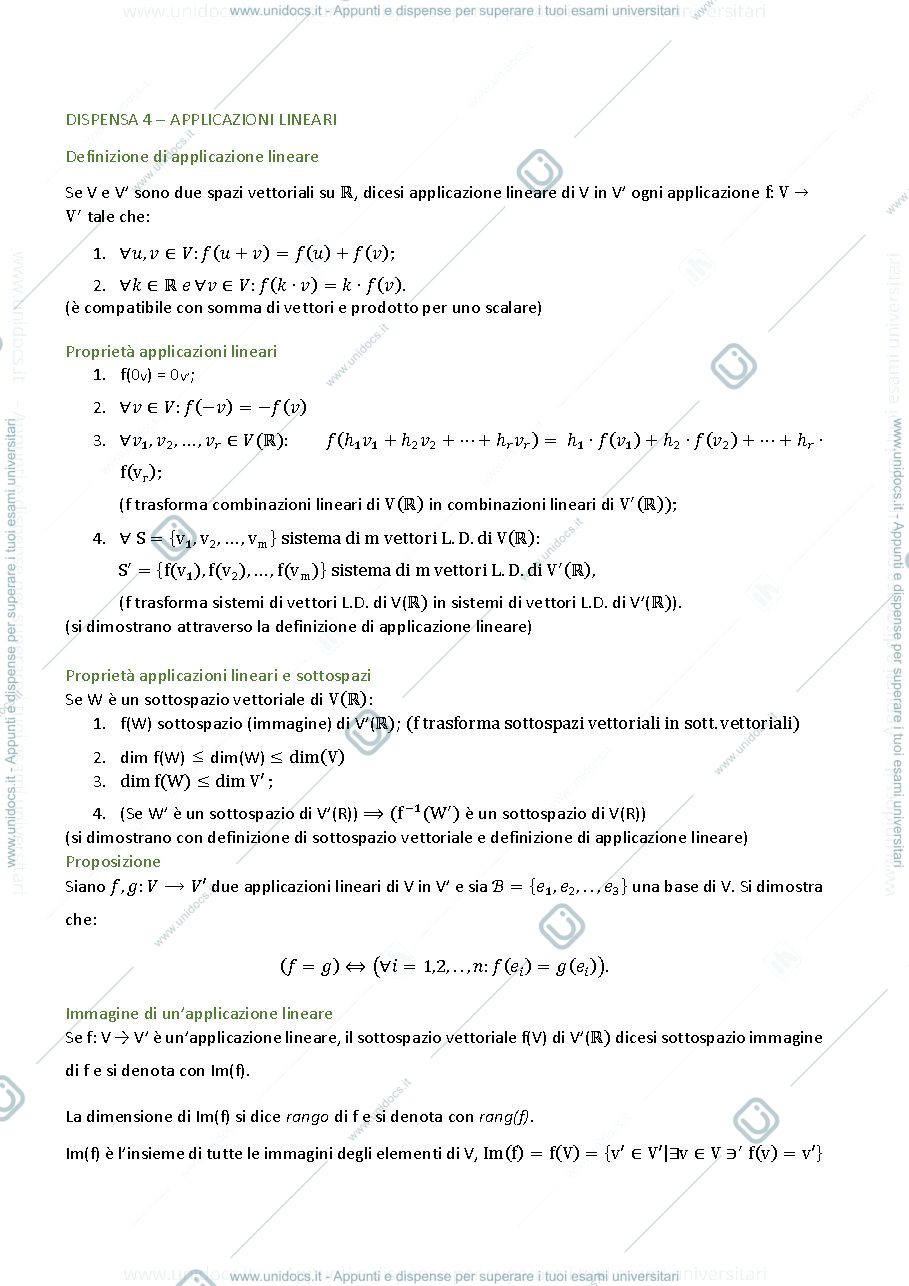 Anteprima pagina 1 — applicazioni lineari