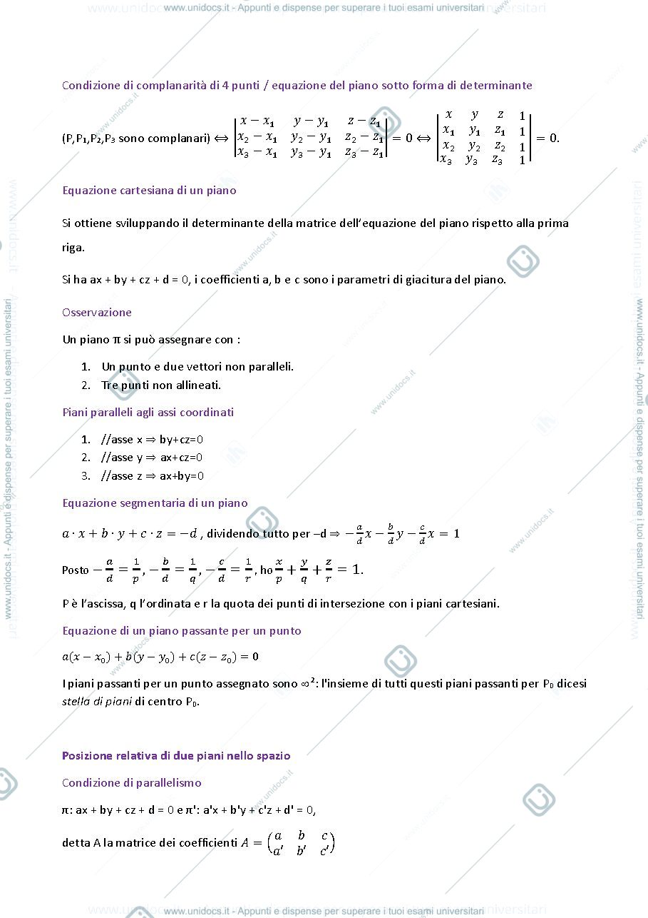 Anteprima pagina 2 — geometria analitica nello spazio