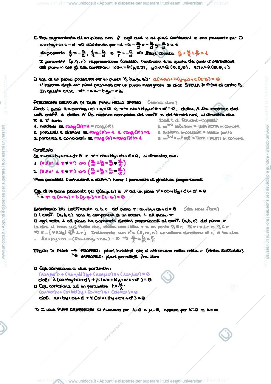 Anteprima pagina 2 — geometria analitica nello spazio