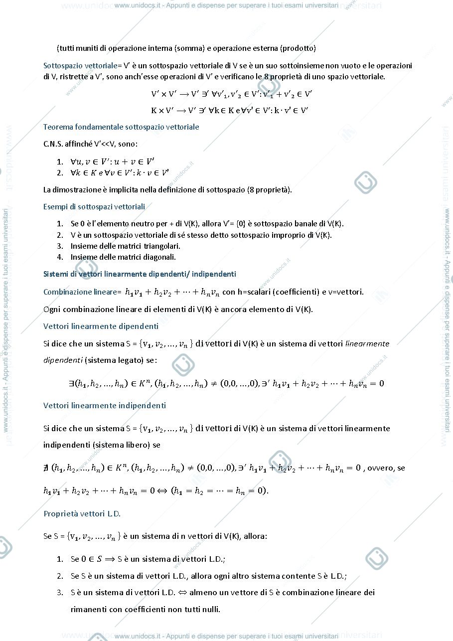 Anteprima pagina 3 — spazi vettoriali e spazi euclidei