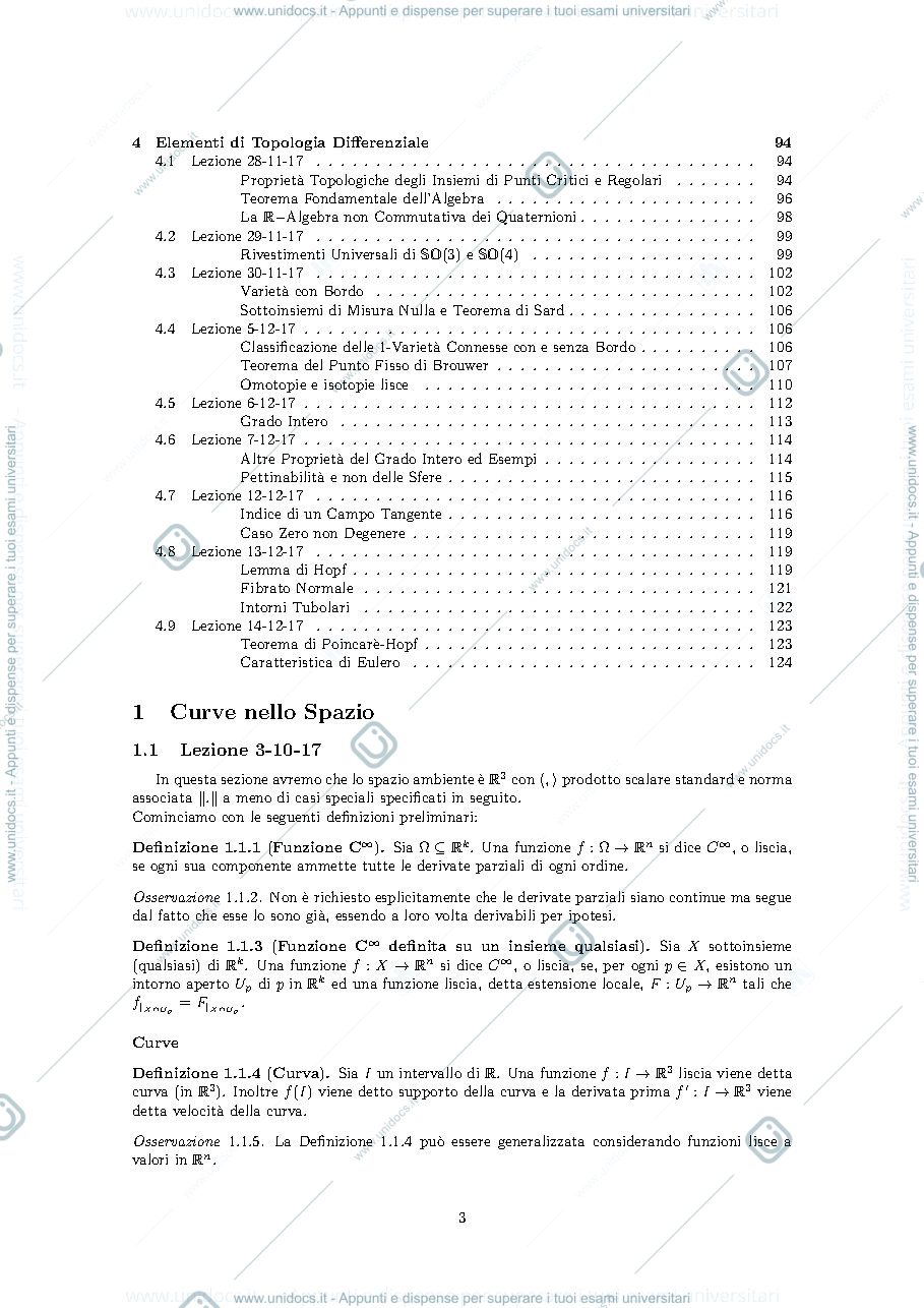 Anteprima pagina 3 — Appunti del Corso:  Geometria e Topologia Differenziale 2017-2018