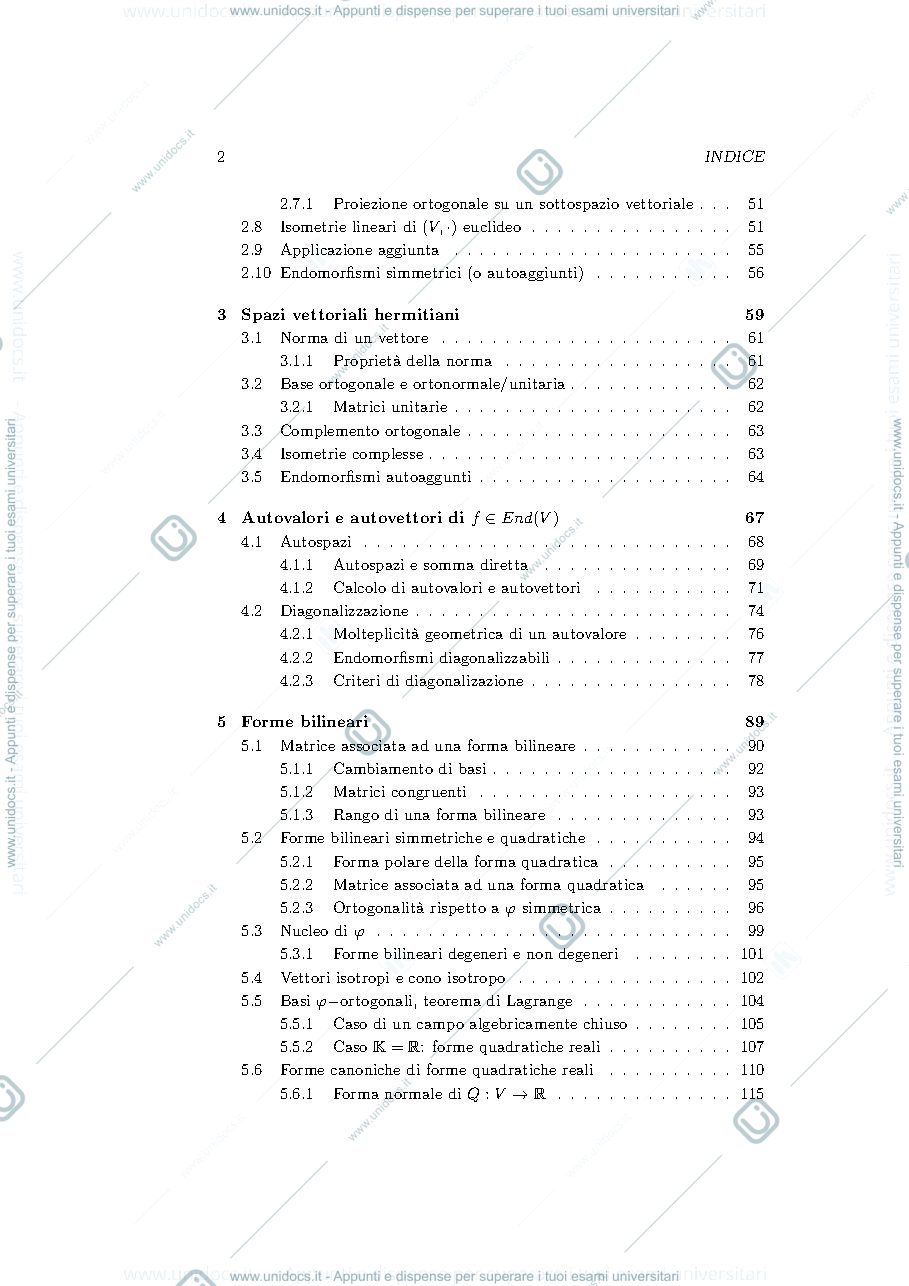 Anteprima pagina 2 — Geometria 1 - secondo semestre 
