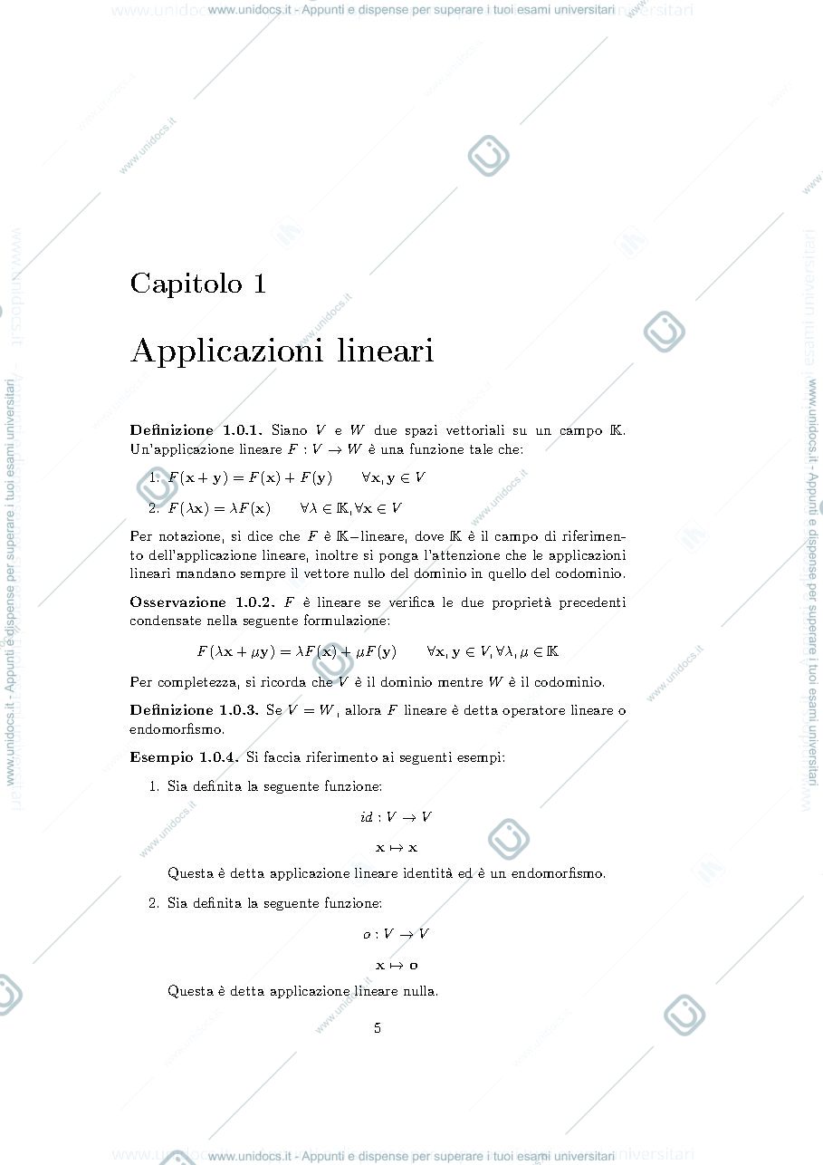 Anteprima pagina 5 — Geometria 1 - secondo semestre 