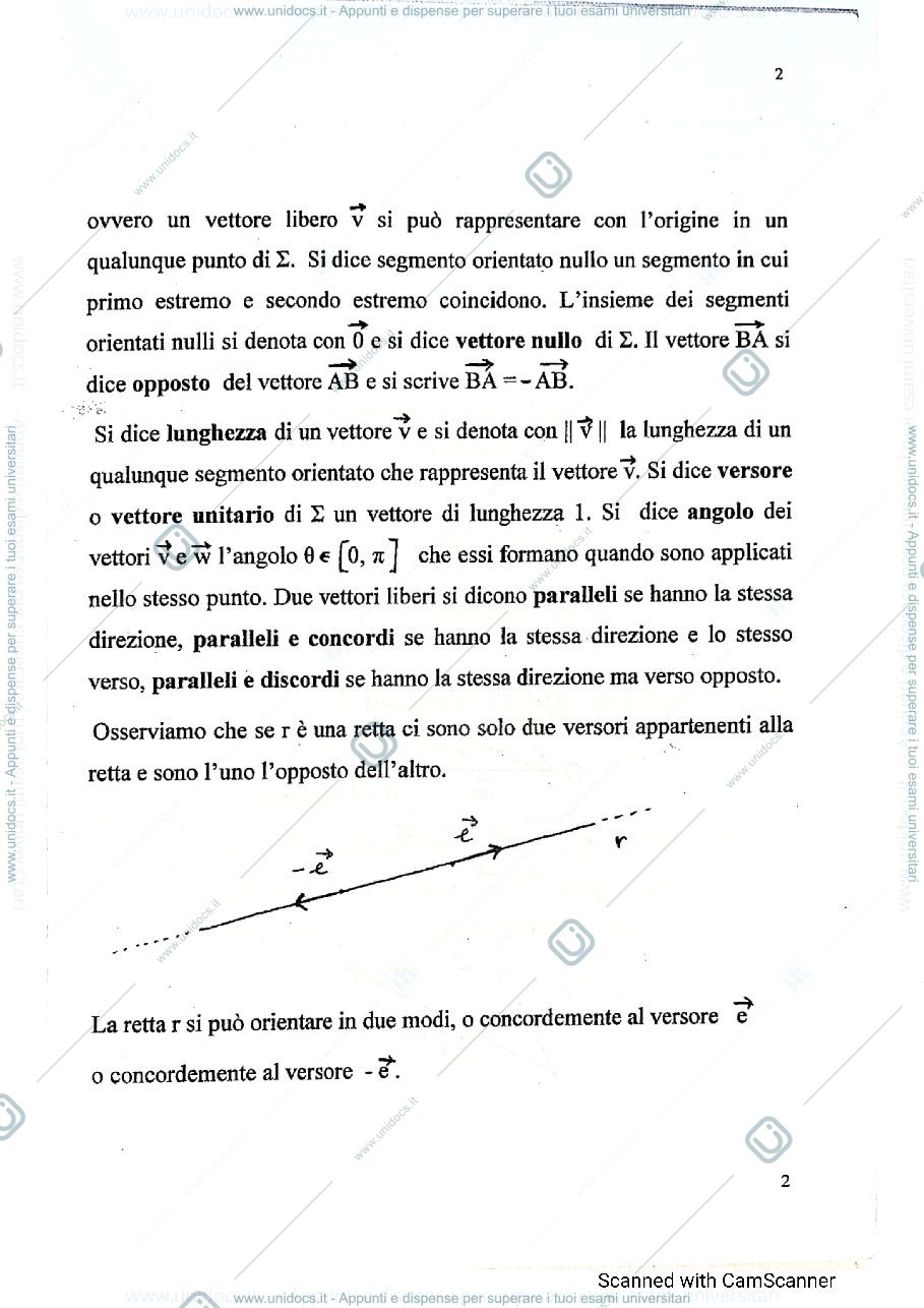 Anteprima pagina 3 — Dispense di Geometria Analitica, prof.ssa A. D'Aniello