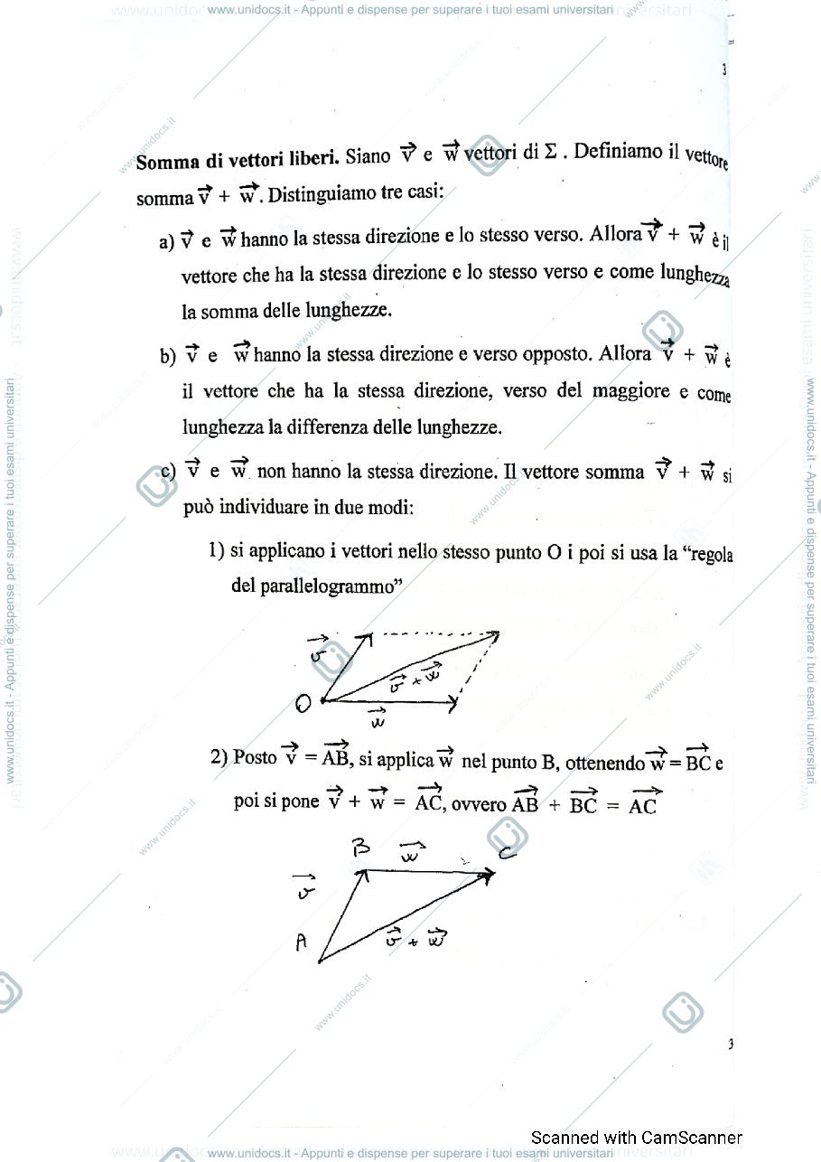 Anteprima pagina 4 — Dispense di Geometria Analitica, prof.ssa A. D'Aniello