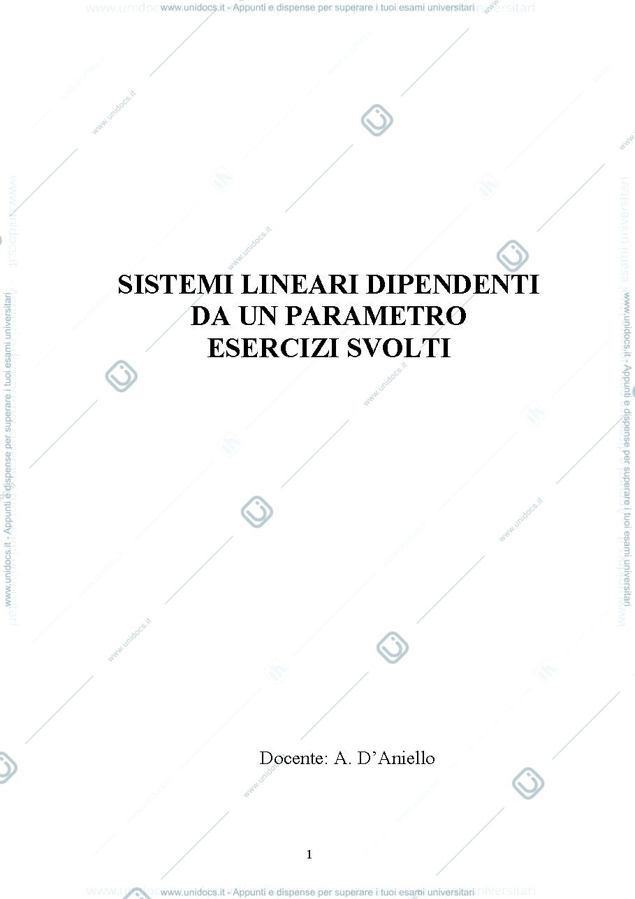 Anteprima pagina 1 — Esercizi - Geometria
