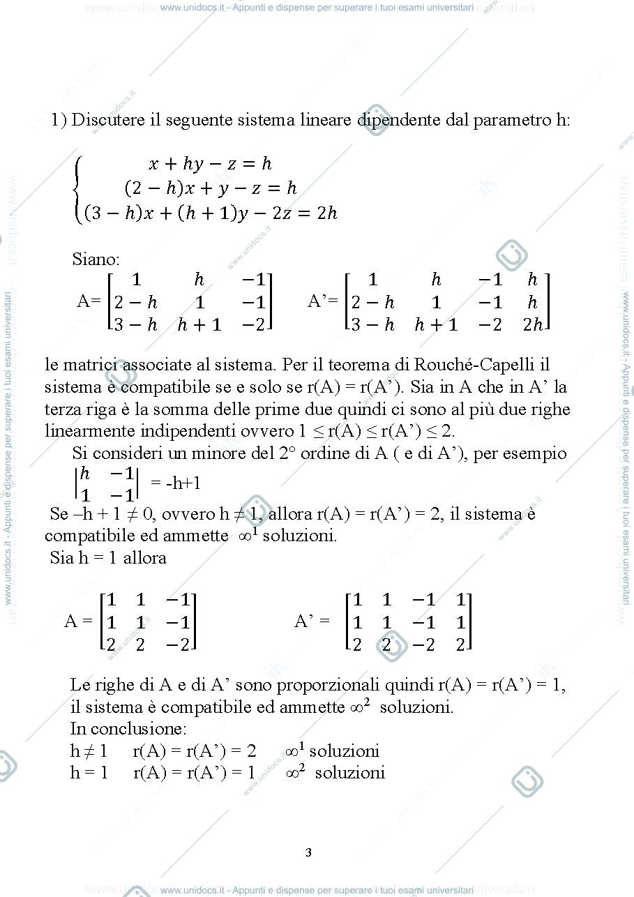 Anteprima pagina 3 — Esercizi - Geometria