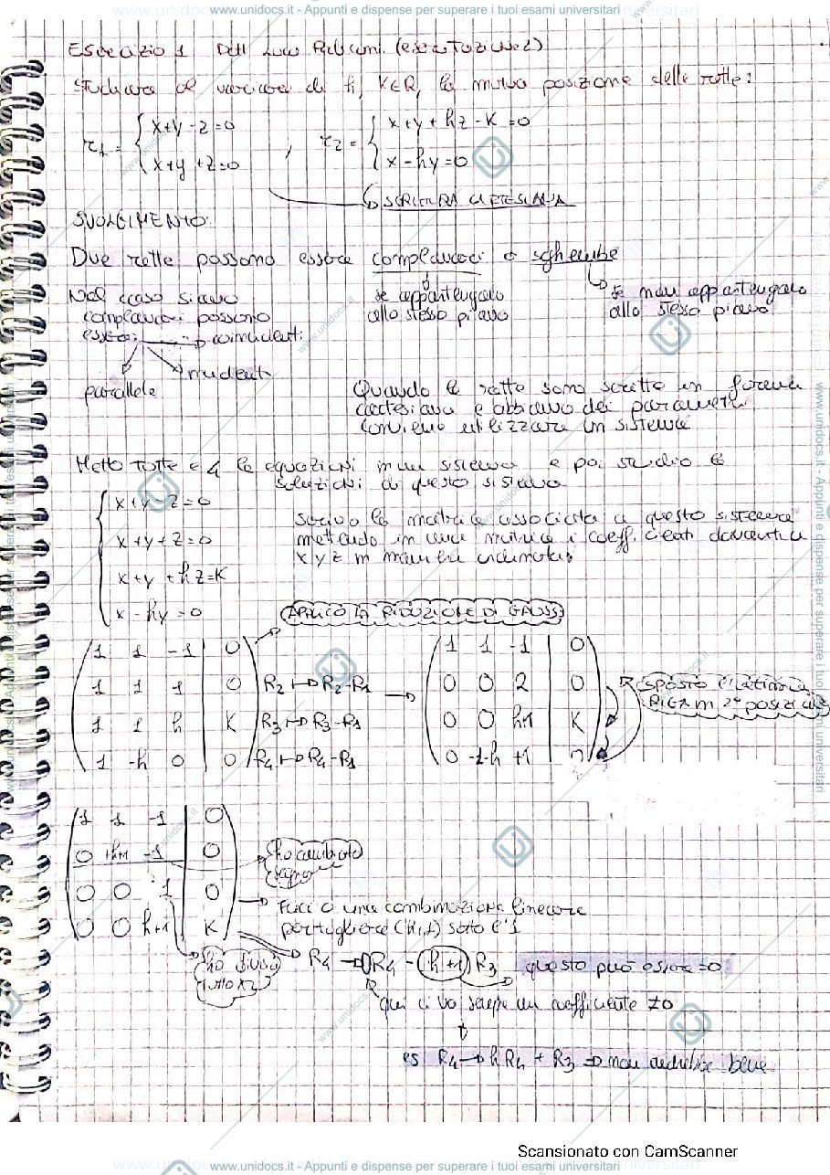 Anteprima pagina 1 — esercizi algebra 