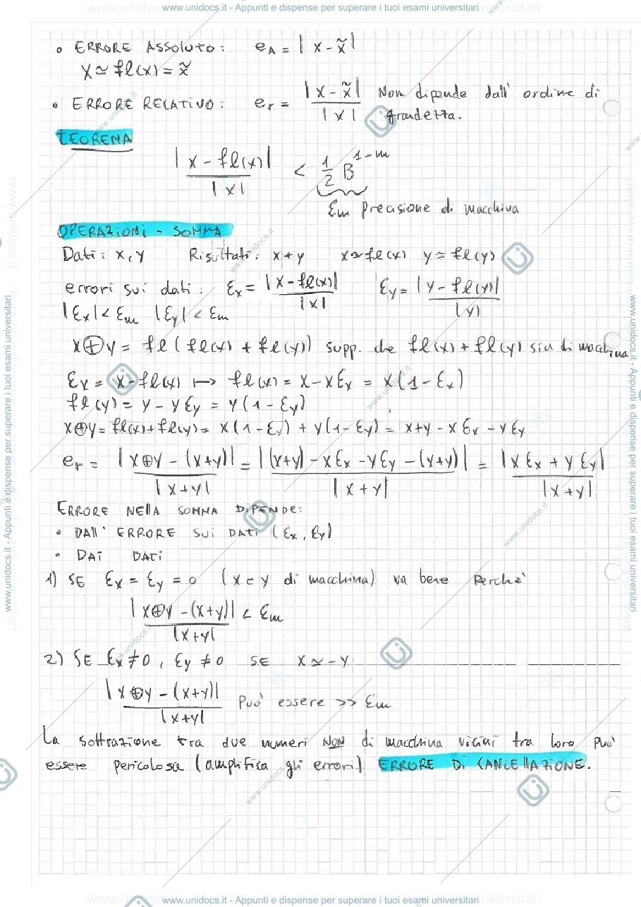 Anteprima pagina 2 — Appunti di Calcolo Numerico